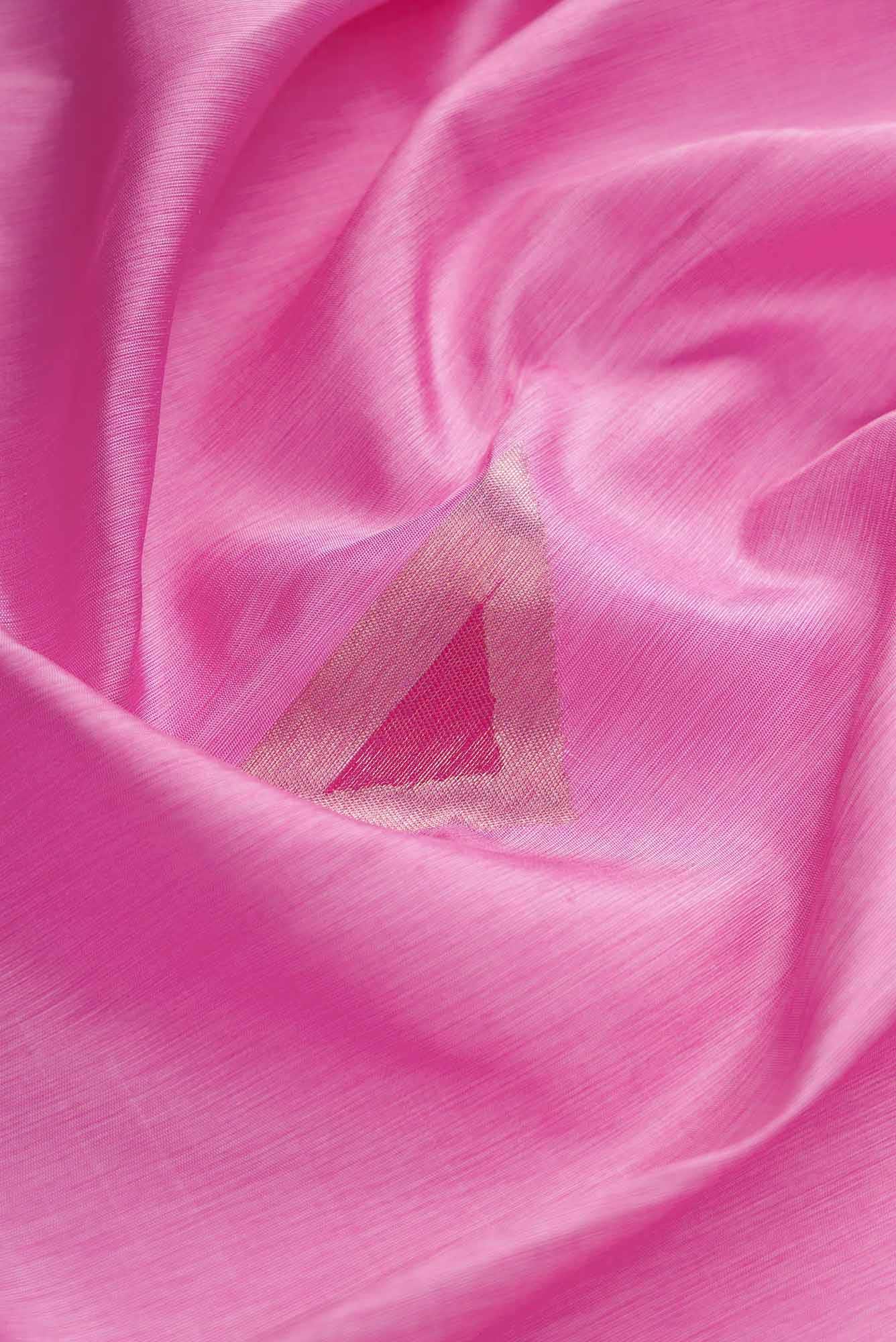 Pure Silk Pure Zari Pink Dual Tone Kanchipuram Saree