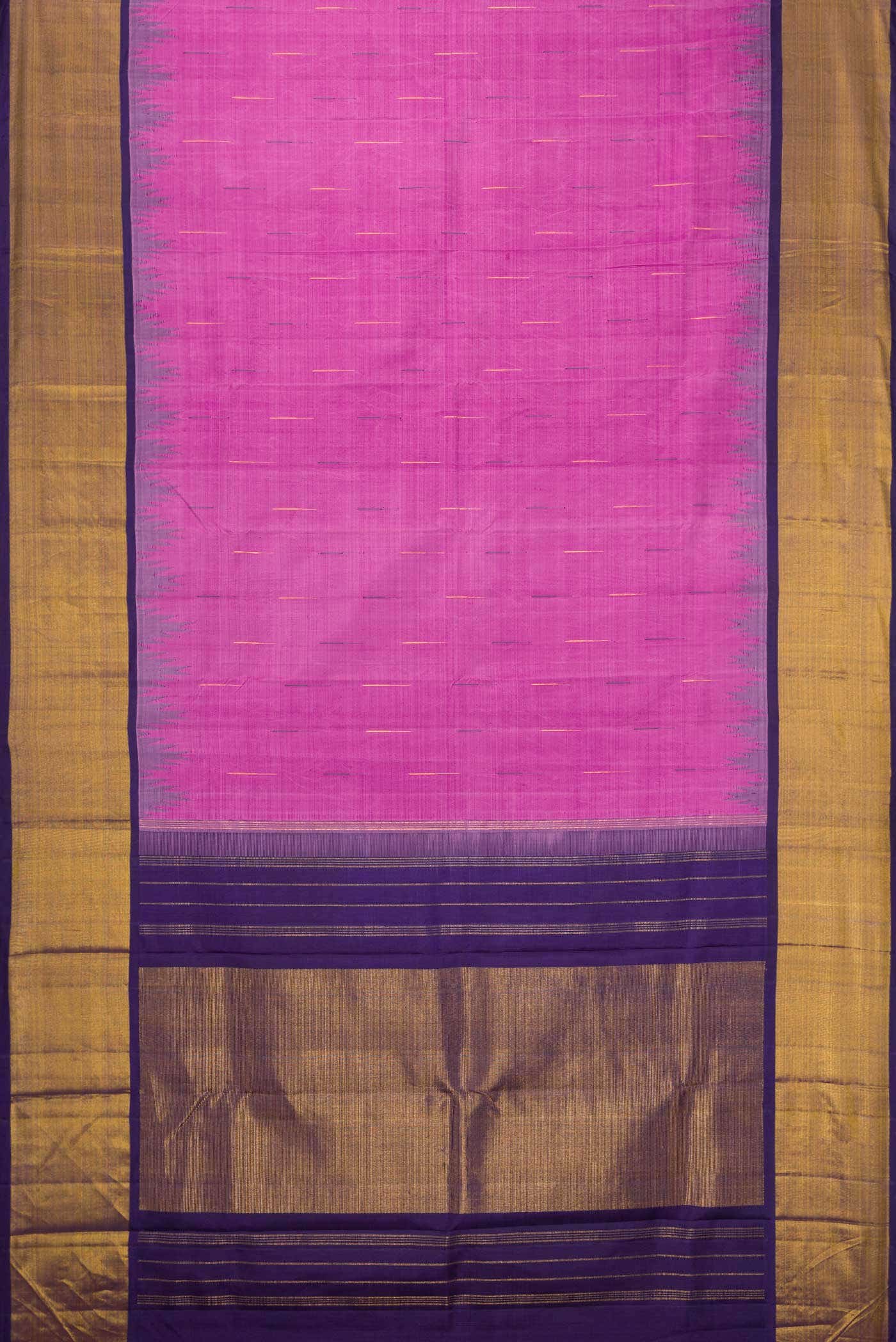 Pink Dual Tone Kanchipuram Silk Saree