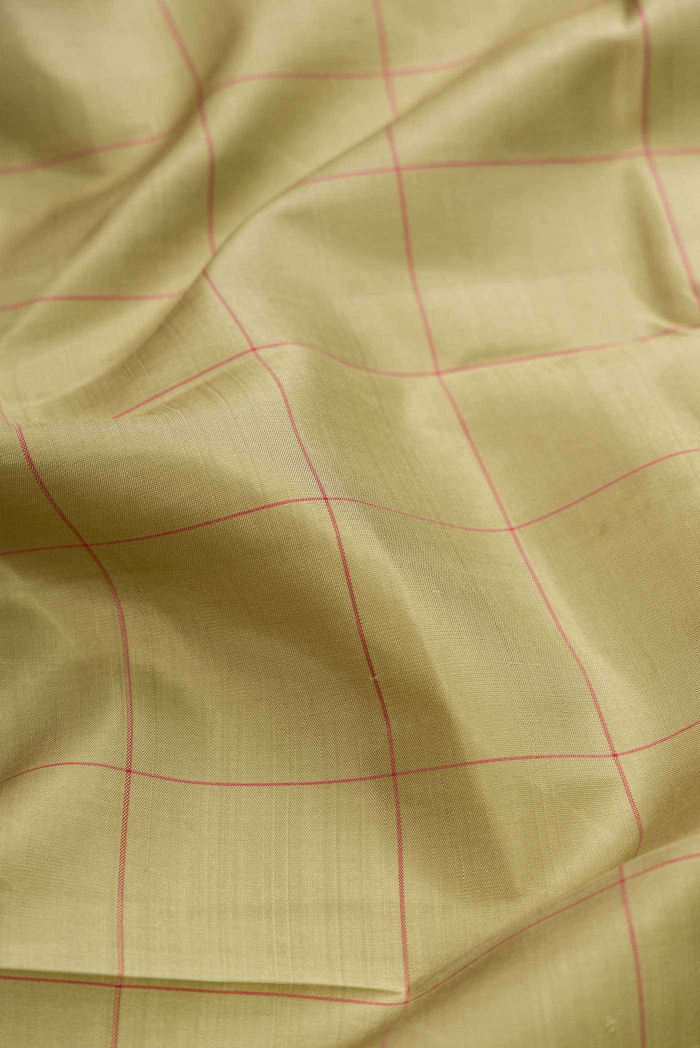 Pure Silk Pure Zari Pista Green Dual Tone Kanchipuram Saree