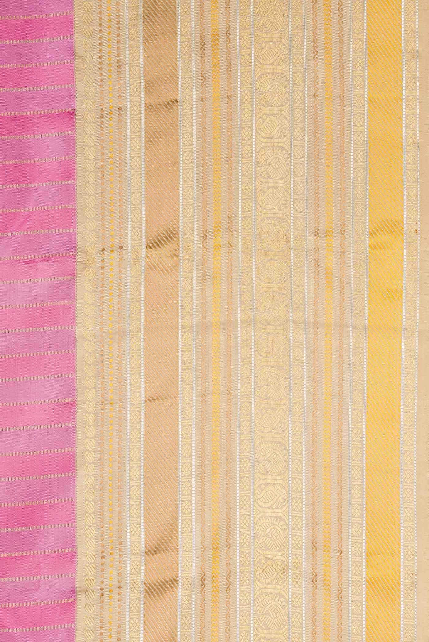 Pure Silk Pure Zari Pink Kanchipuram Saree