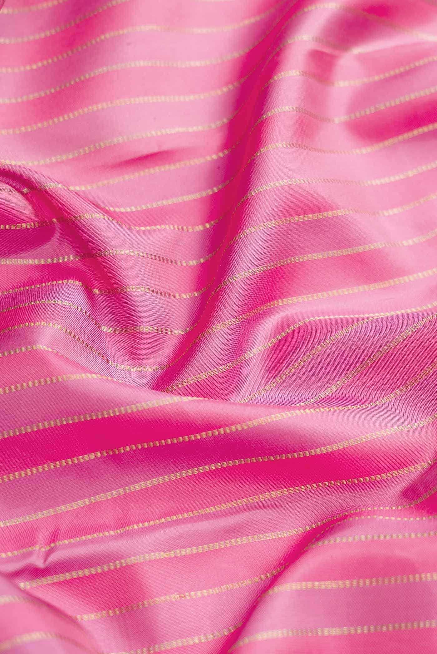 Pure Silk Pure Zari Pink Kanchipuram Saree