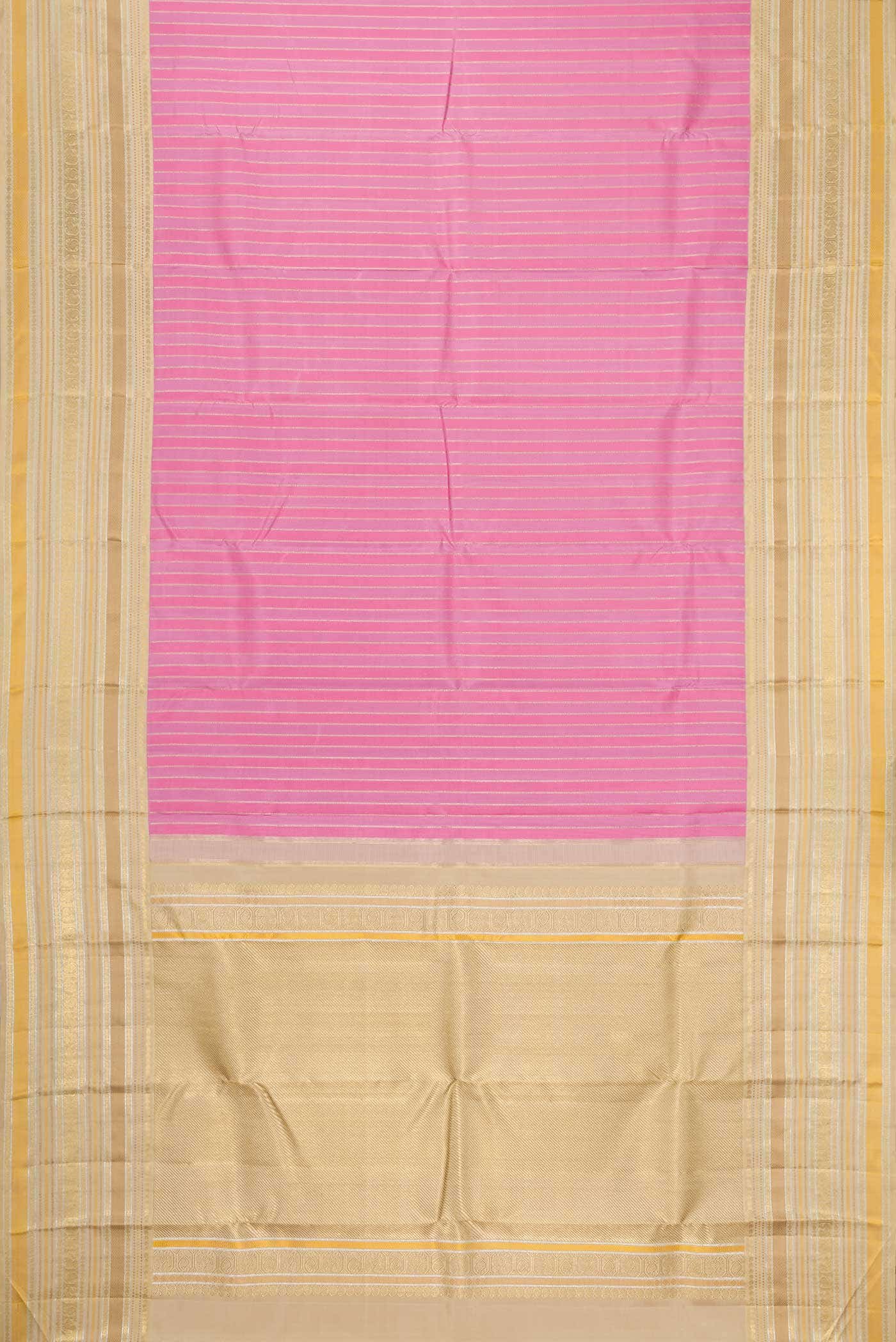 Pure Silk Pure Zari Pink Kanchipuram Saree