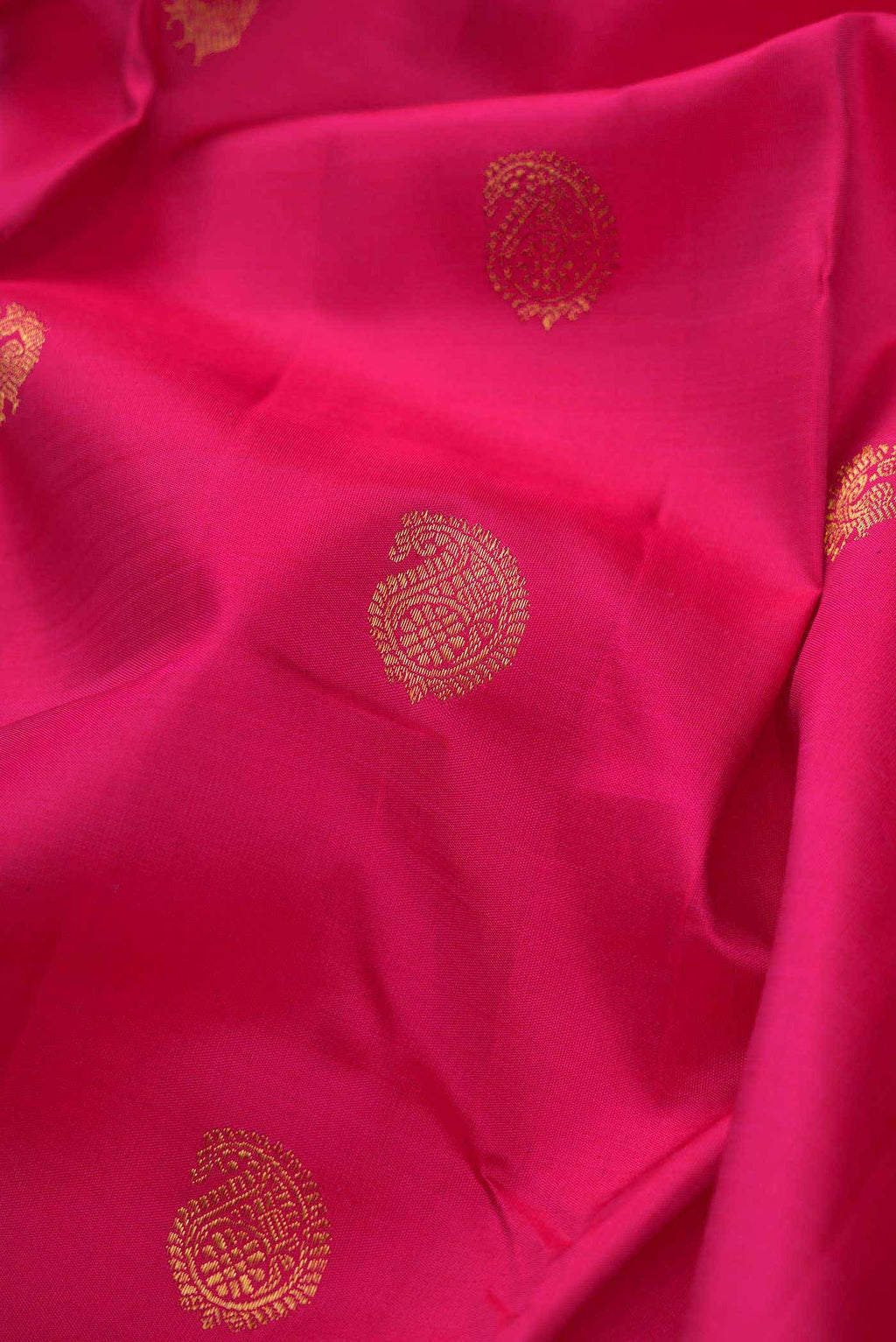 Pure Silk Pure Zari Dark Pink Dual Tone Kanchipuram Saree