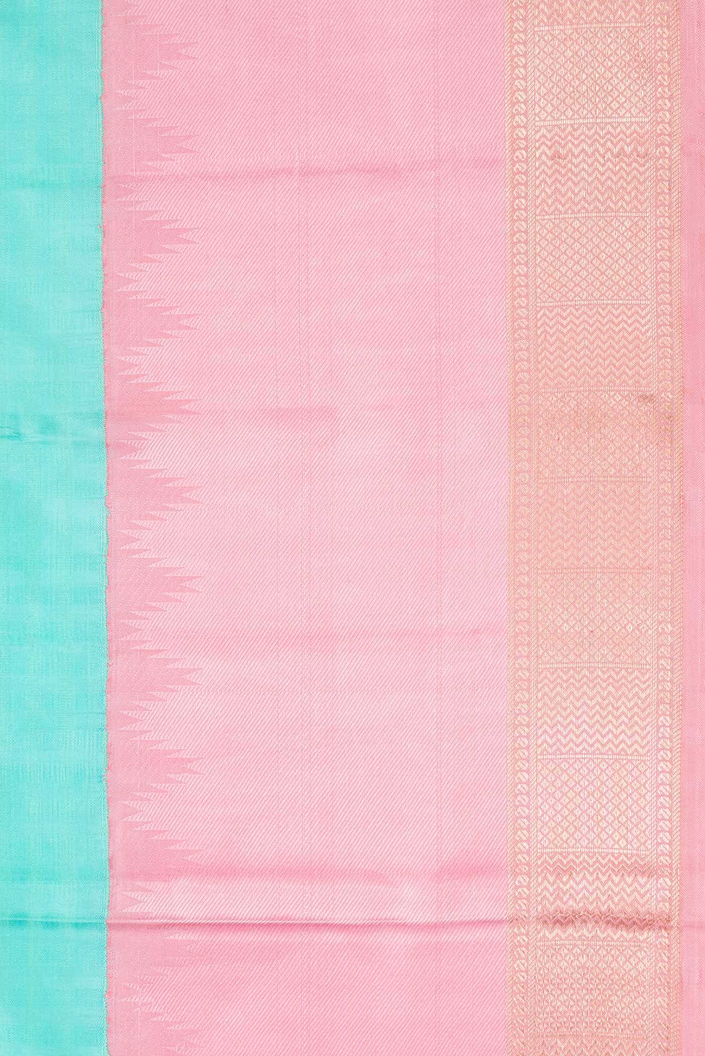 Sky Blue Dual Tone Kanchipuram Silk Saree