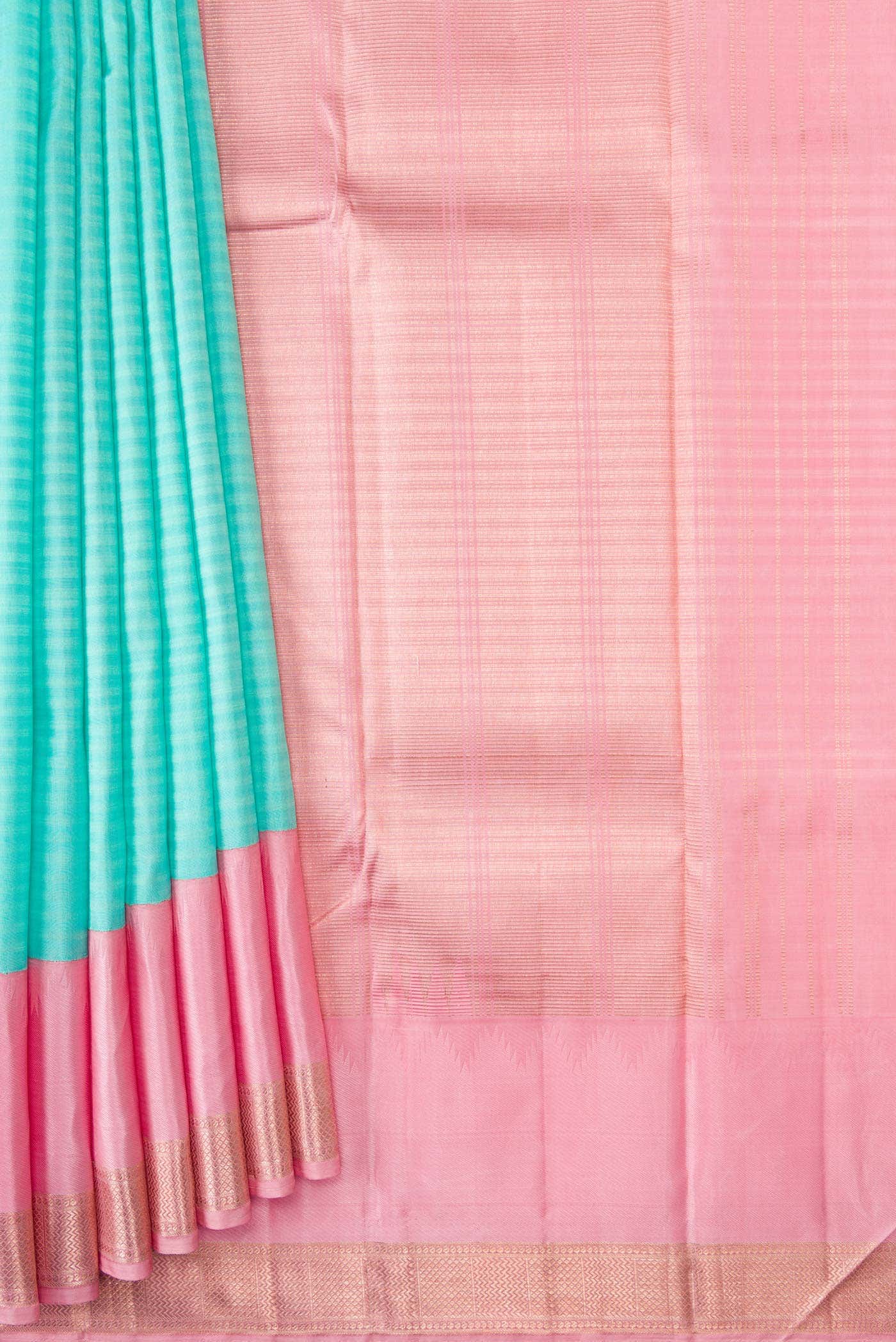 Sky Blue Dual Tone Kanchipuram Silk Saree