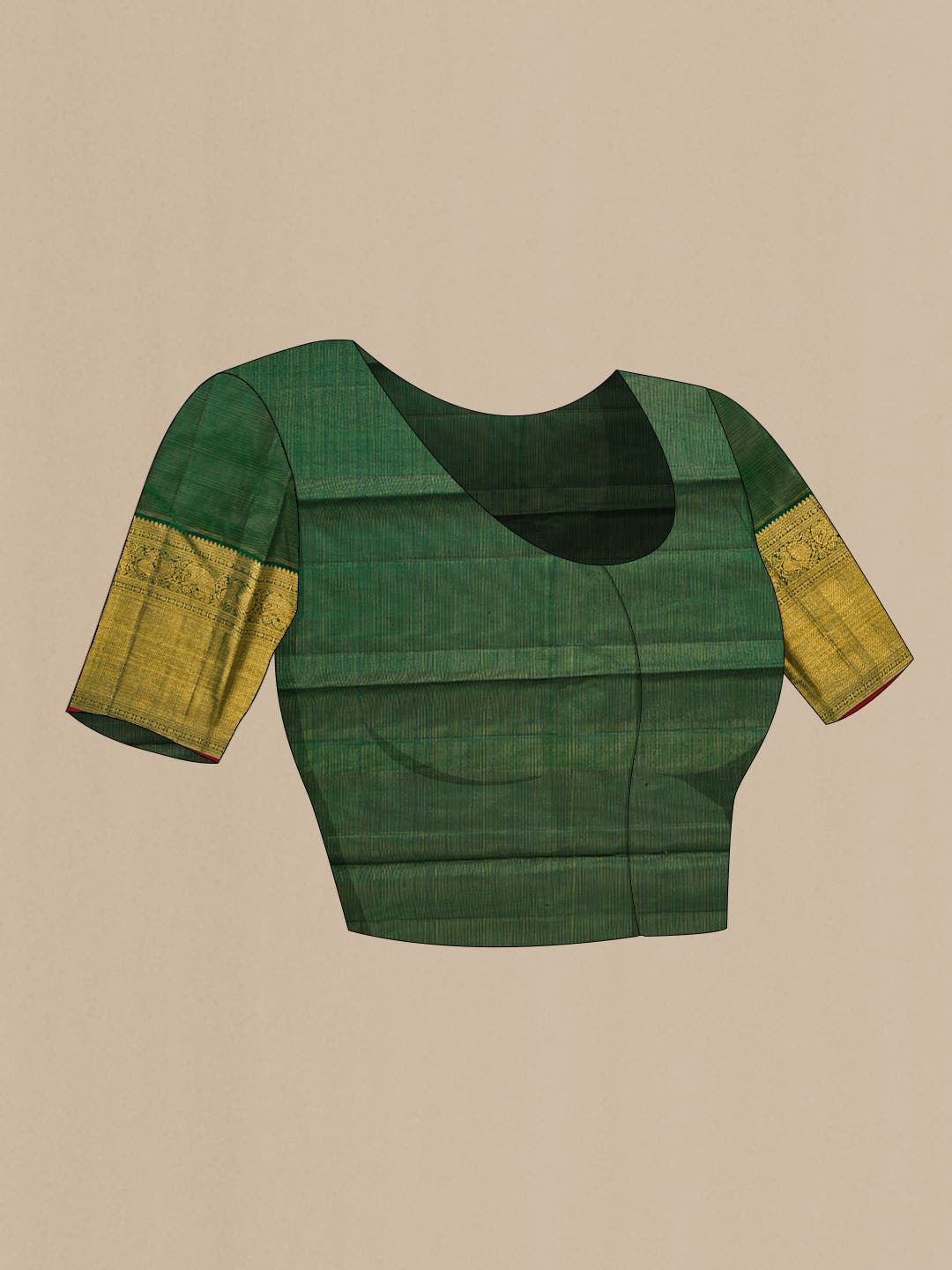 Green Dual Tone Kanchipuram Silk Saree