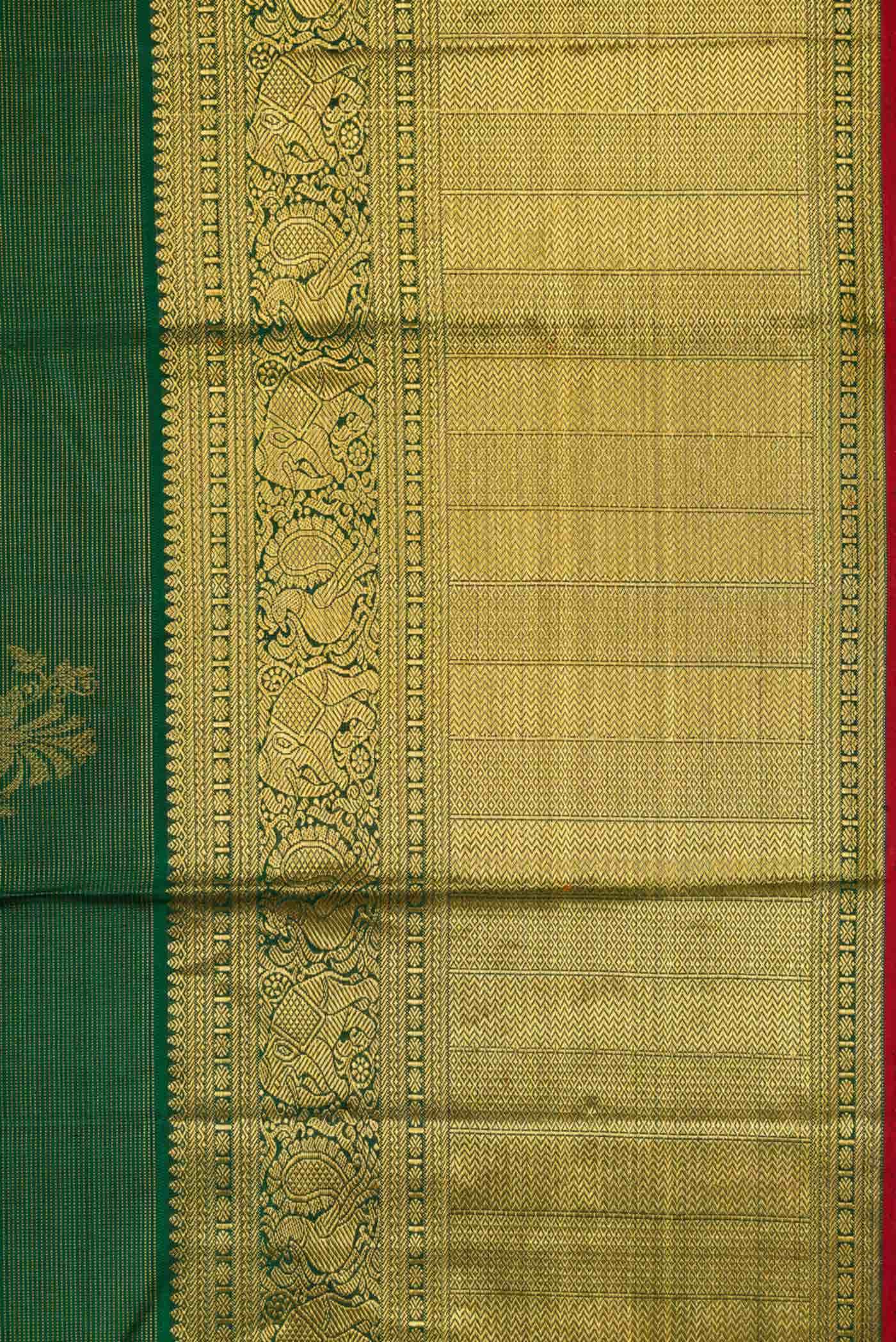 Green Dual Tone Kanchipuram Silk Saree