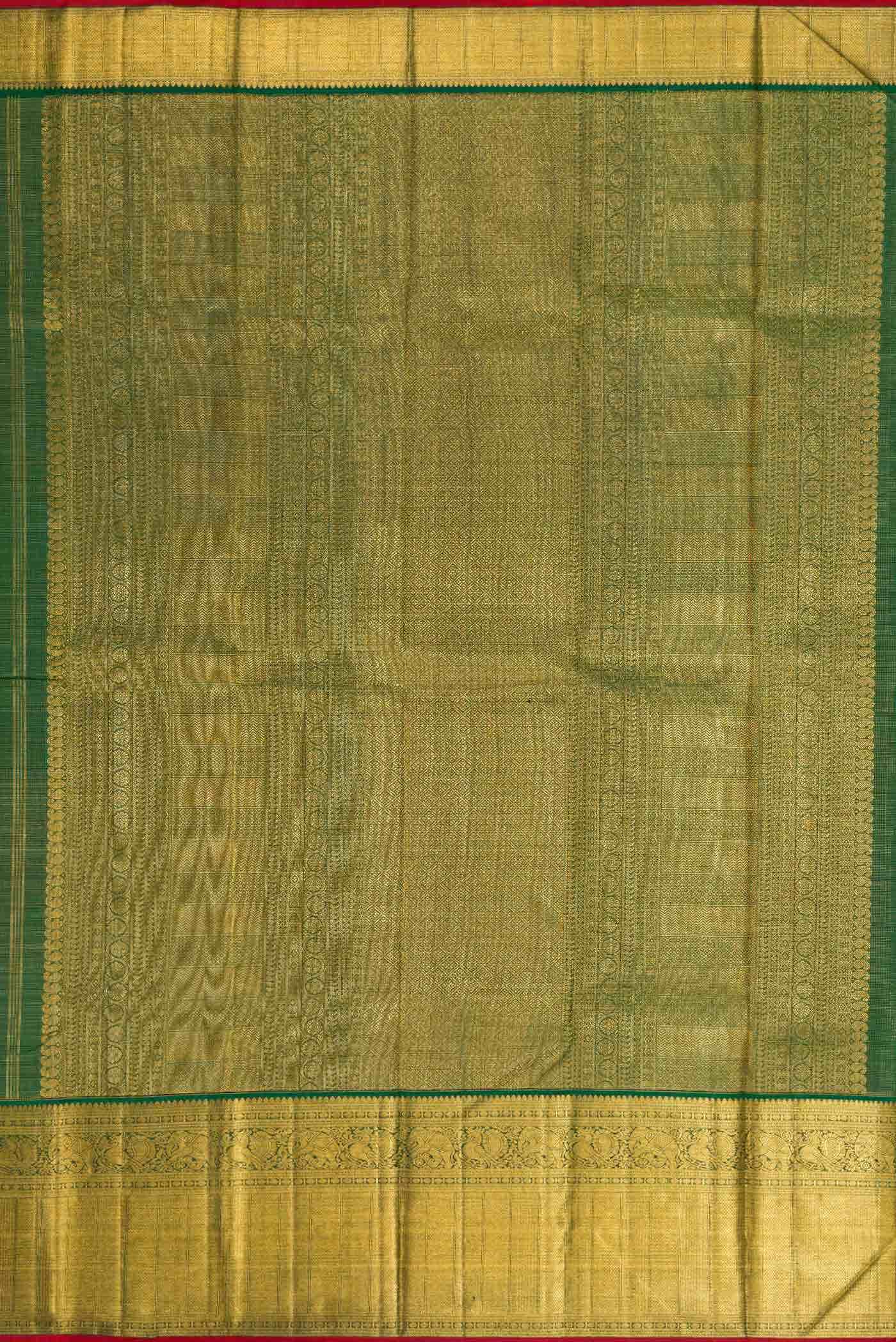 Green Dual Tone Kanchipuram Silk Saree