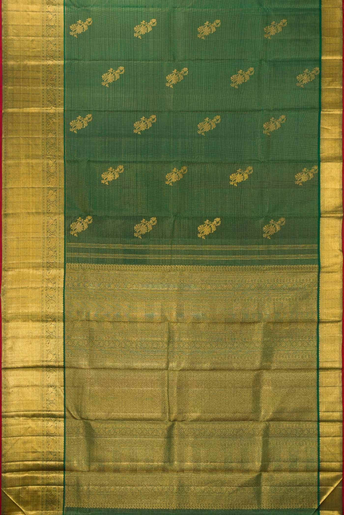 Green Dual Tone Kanchipuram Silk Saree