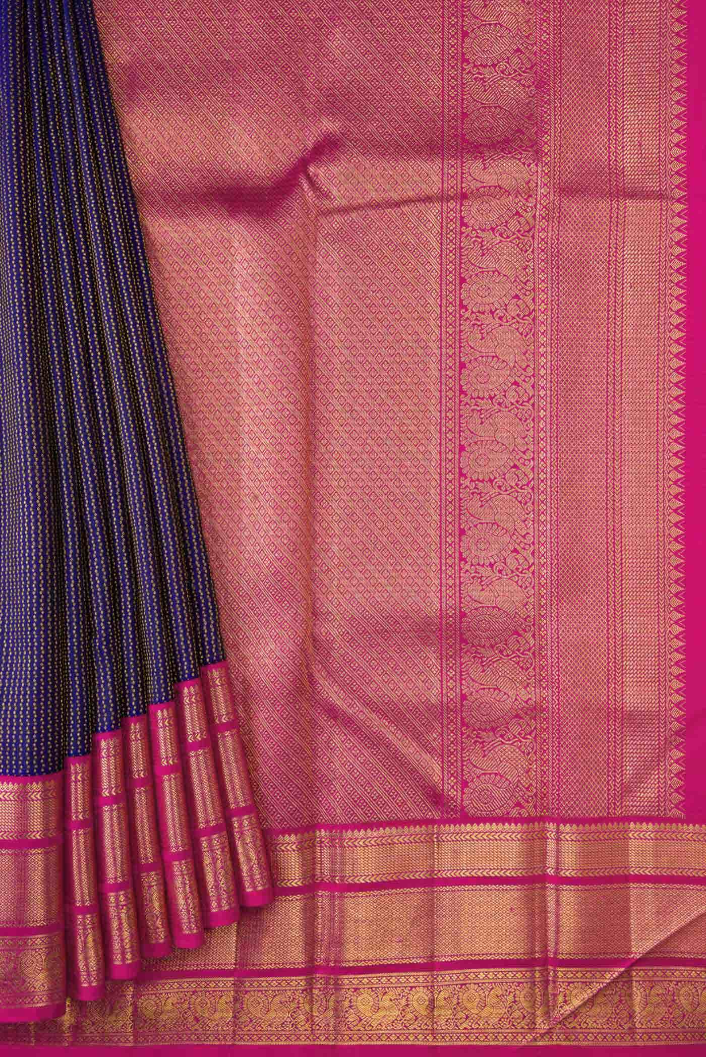 Violet Dual Tone Kanchipuram Silk Saree