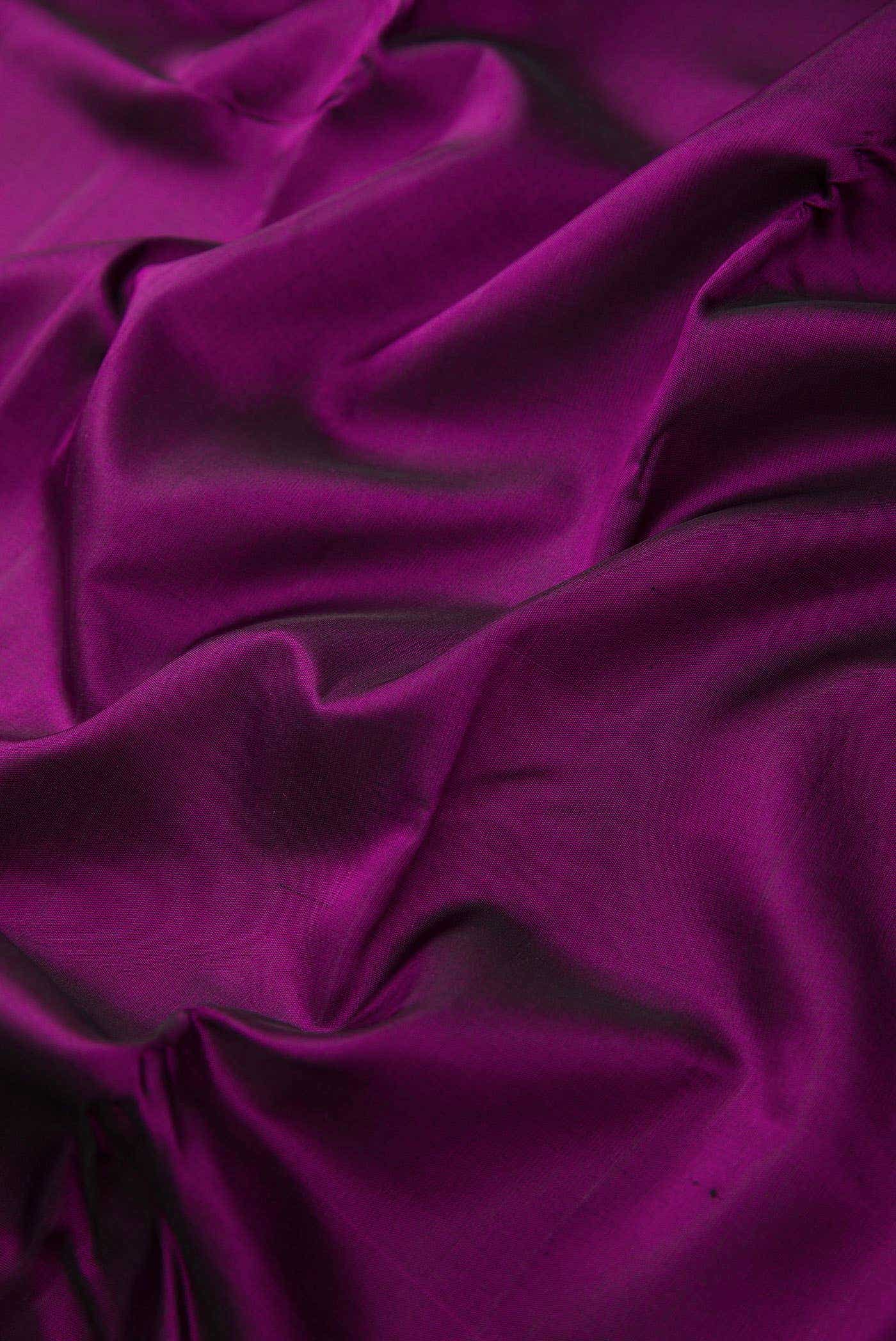 Pure Silk Pure Zari Purple Dual Tone Kanchipuram Saree