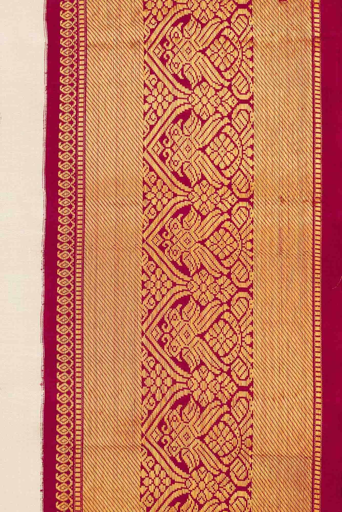 Pure Silk Pure Zari Sandal Dual Tone Kanchipuram Saree