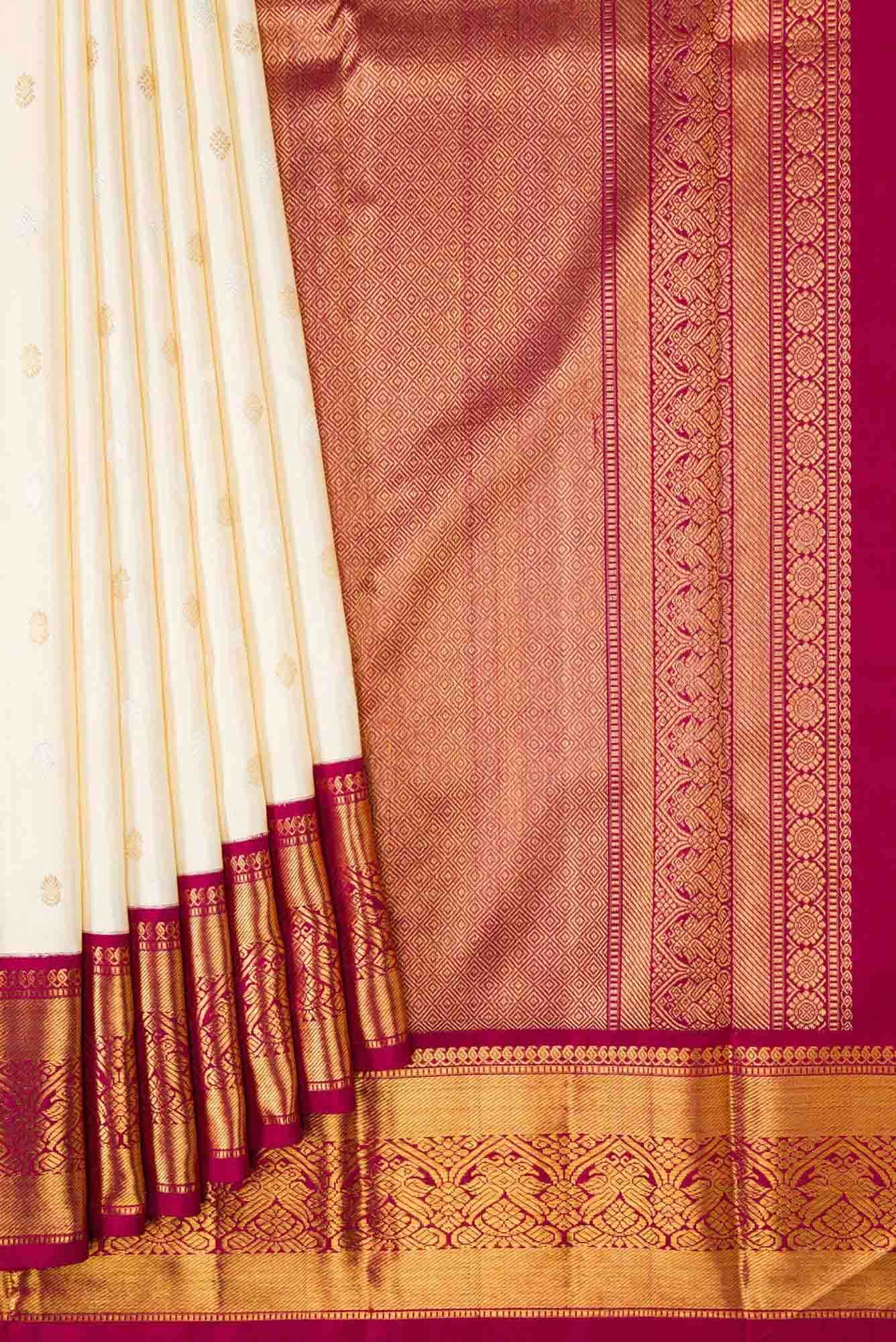 Pure Silk Pure Zari Sandal Dual Tone Kanchipuram Saree
