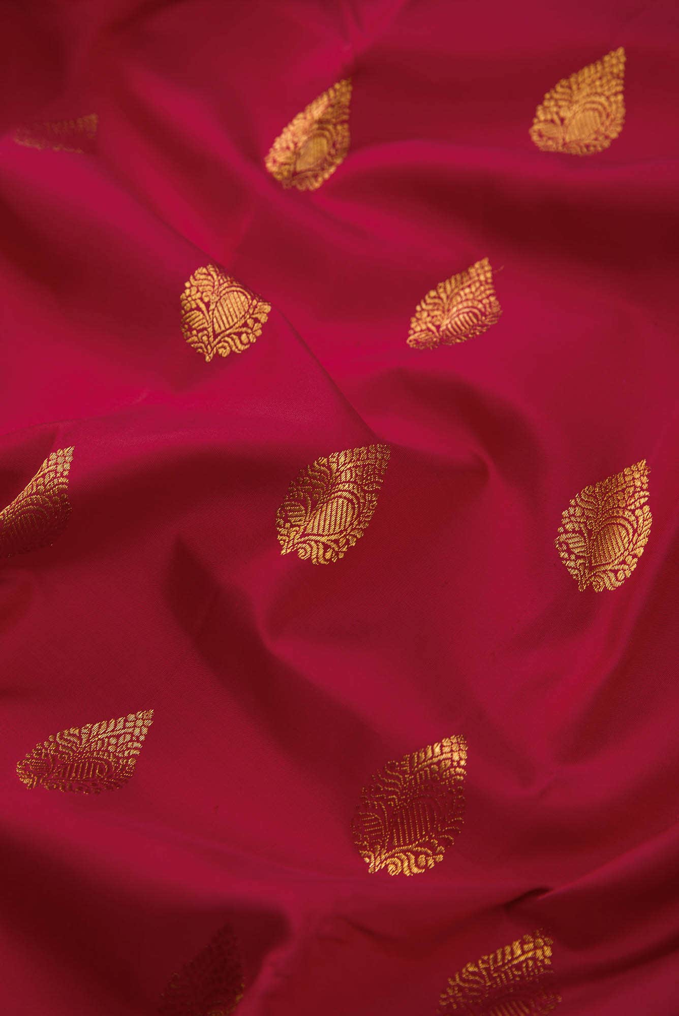 Pure Silk Pure Zari Maroon Dual Tone Kanchipuram Saree