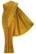 Pure Silk Pure Zari Mustard Dual Tone Kanjivaram Saree