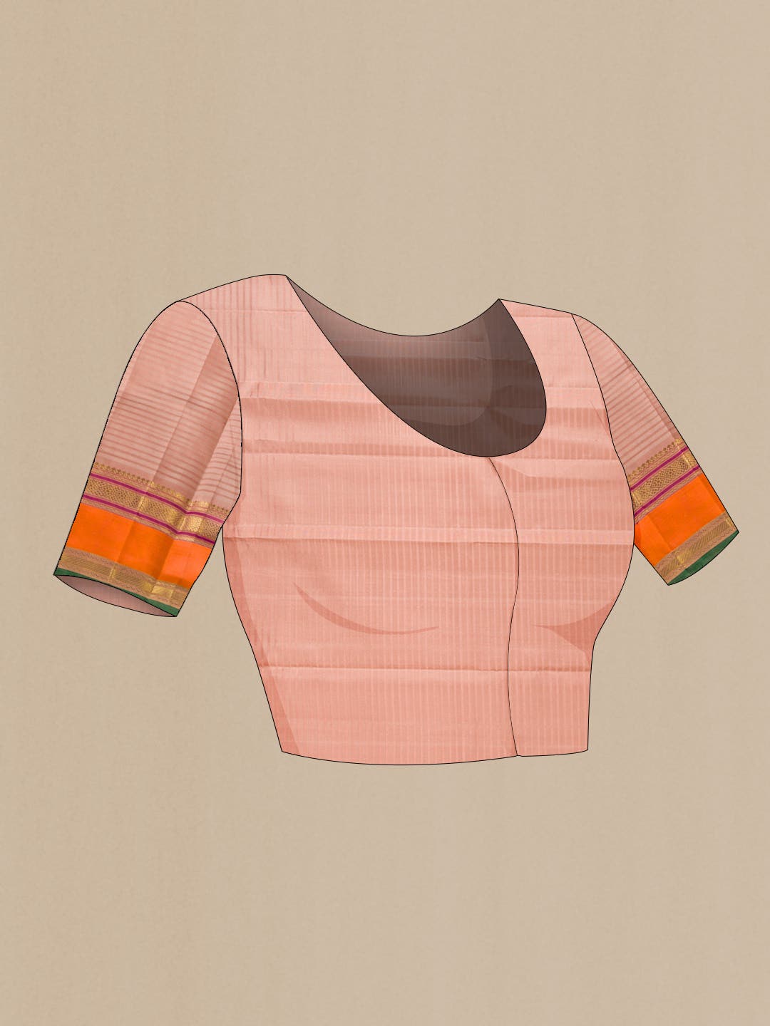Pure Silk Pure Zari Pink Kanchipuram Saree