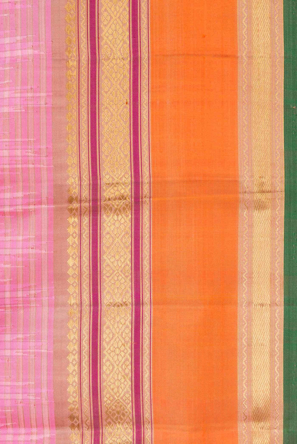 Pure Silk Pure Zari Pink Kanchipuram Saree