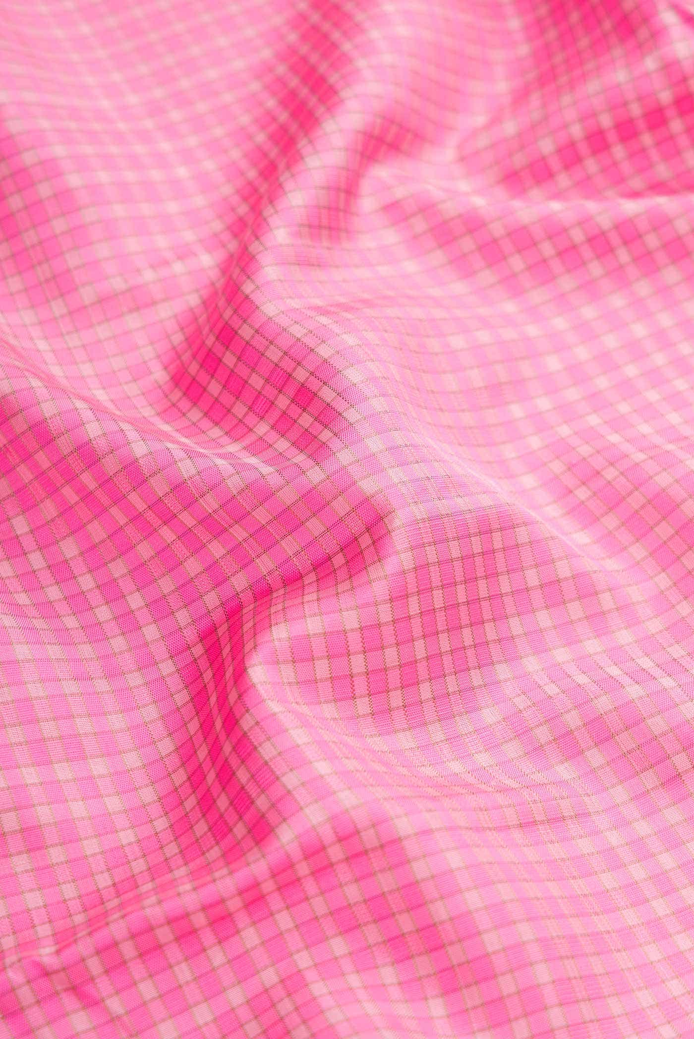 Pure Silk Pure Zari Pink Kanchipuram Saree