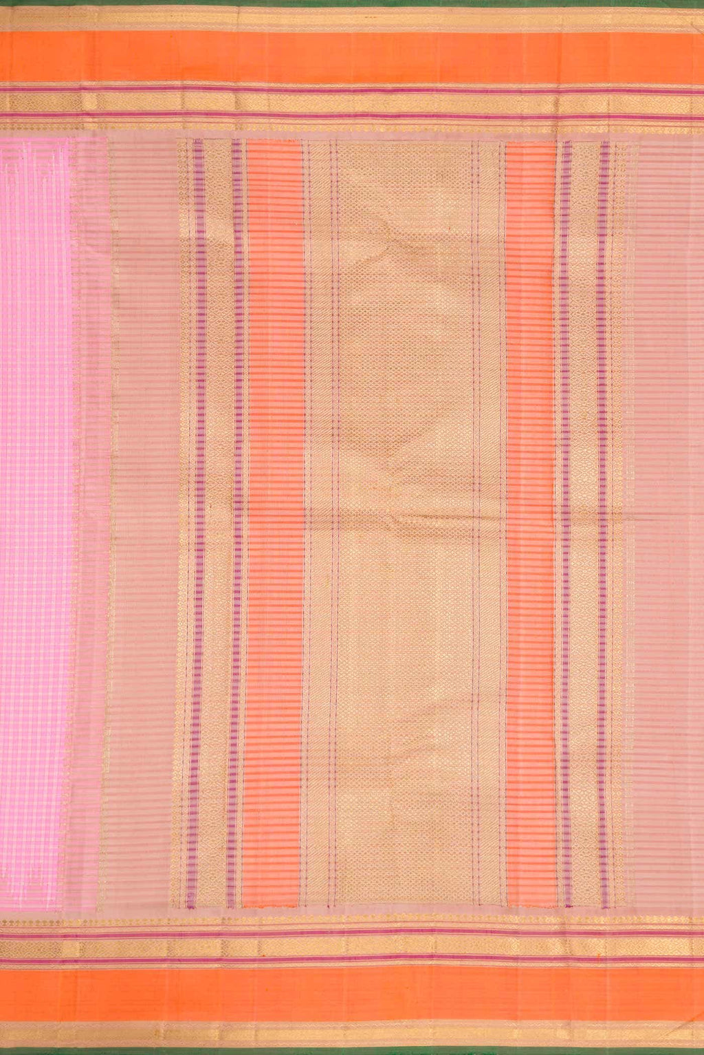 Pure Silk Pure Zari Pink Kanchipuram Saree