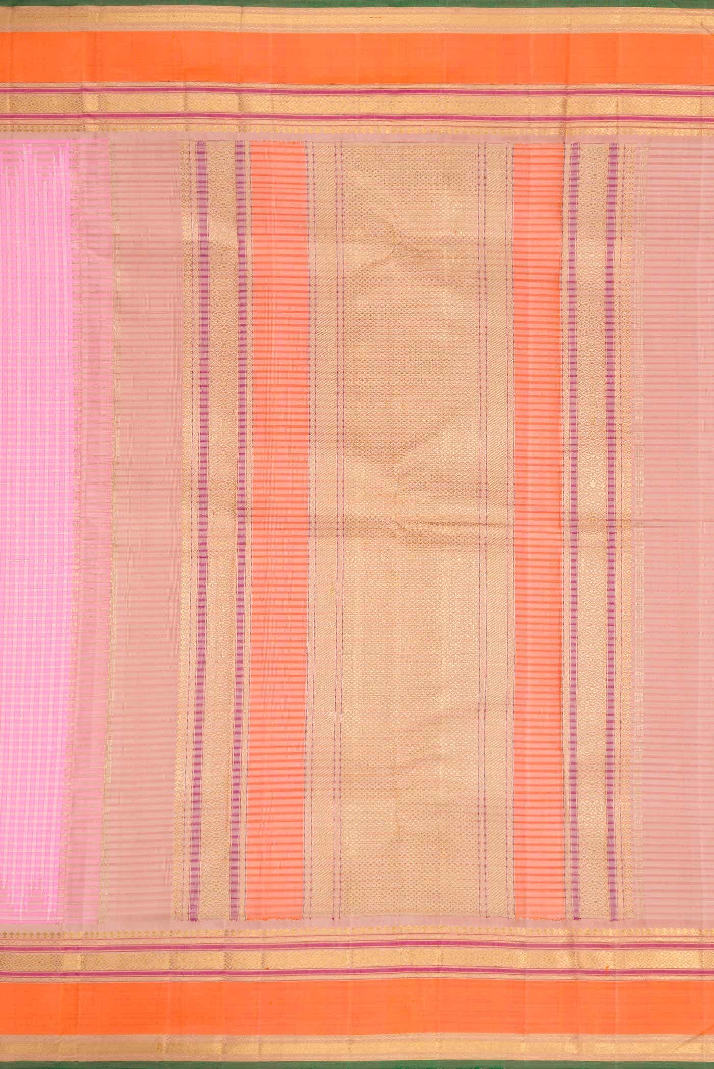 Pure Silk Pure Zari Pink Kanchipuram Saree