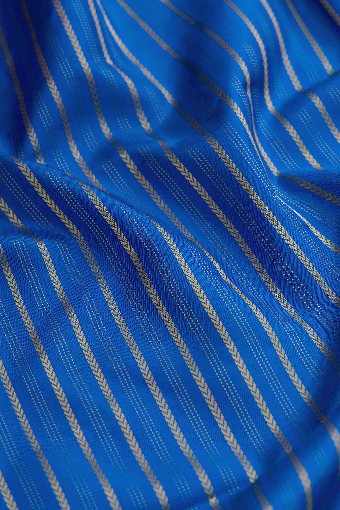 Pure Silk Pure Zari Royal Blue Kanchipuram Saree