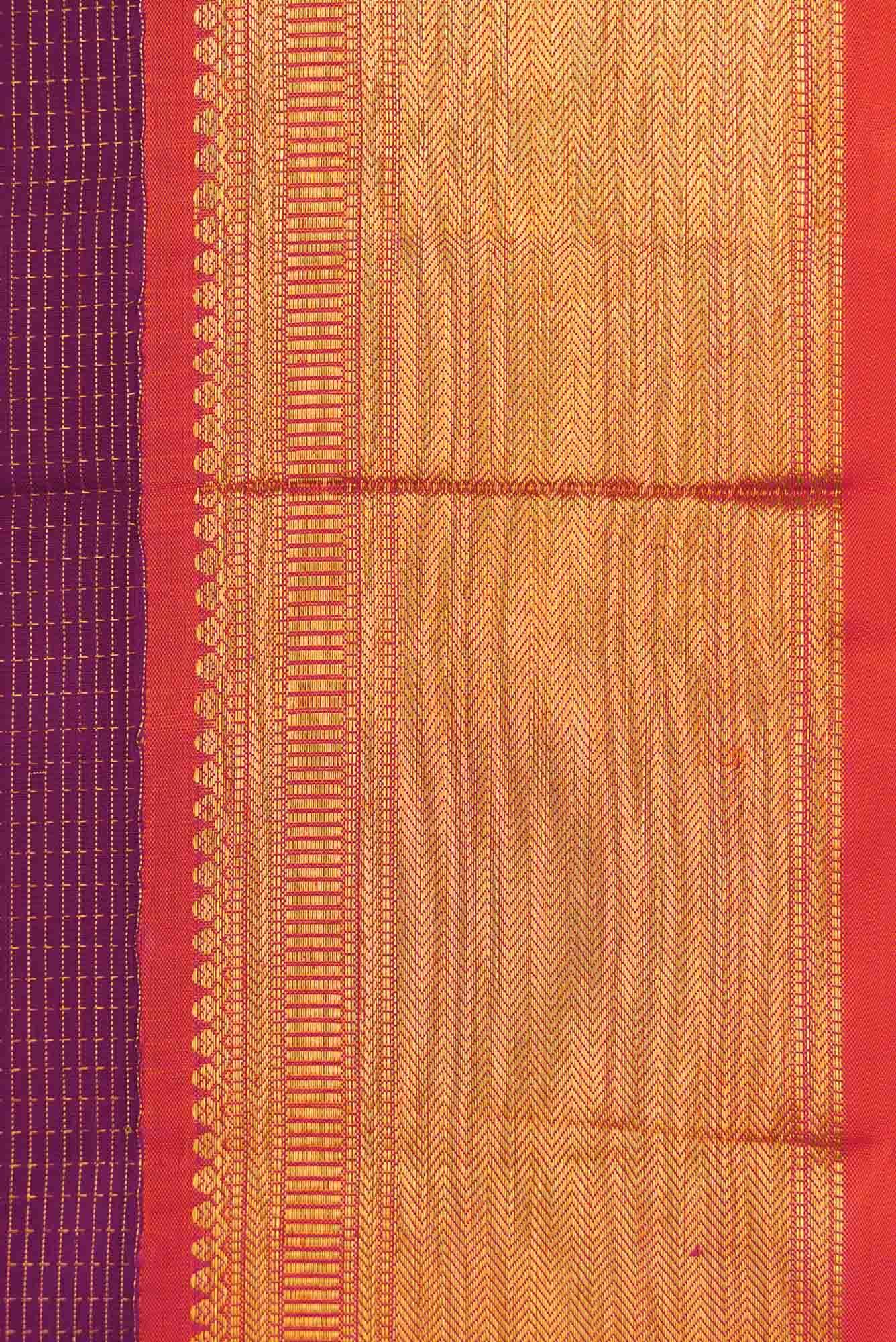 Magenta Dual Tone Kanchipuram Silk Saree