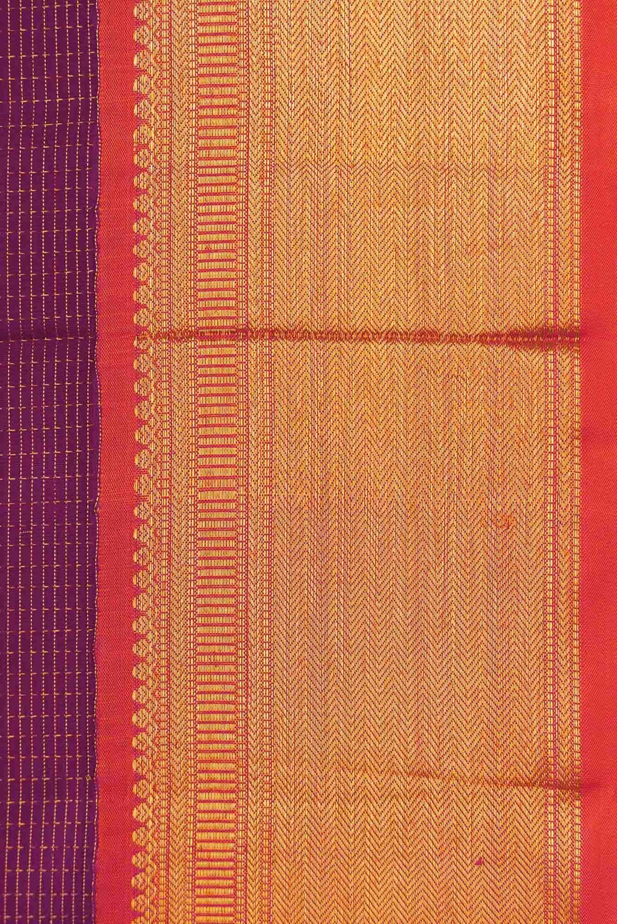 Magenta Dual Tone Kanjivaram Silk Saree
