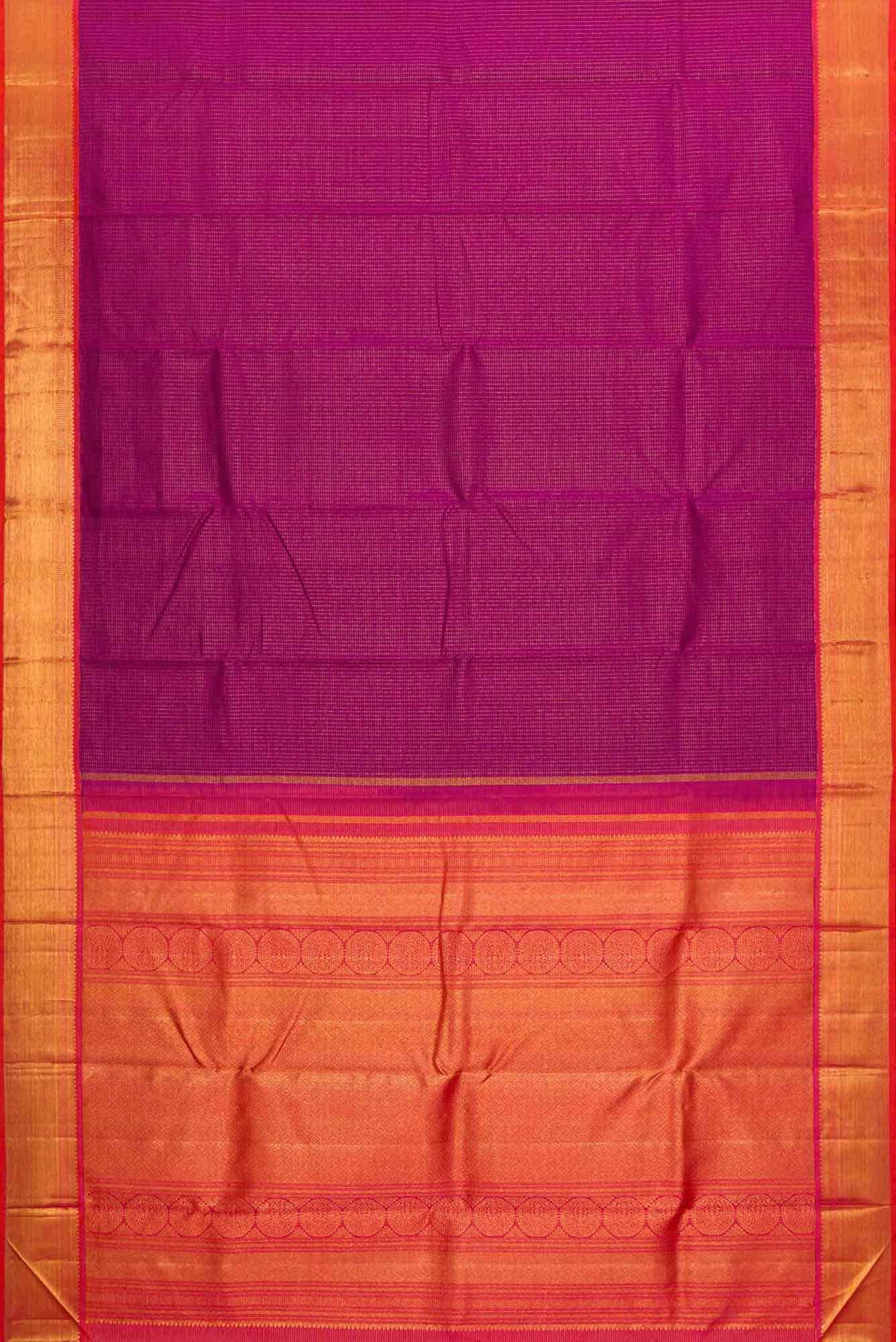 Magenta Dual Tone Kanchipuram Silk Saree