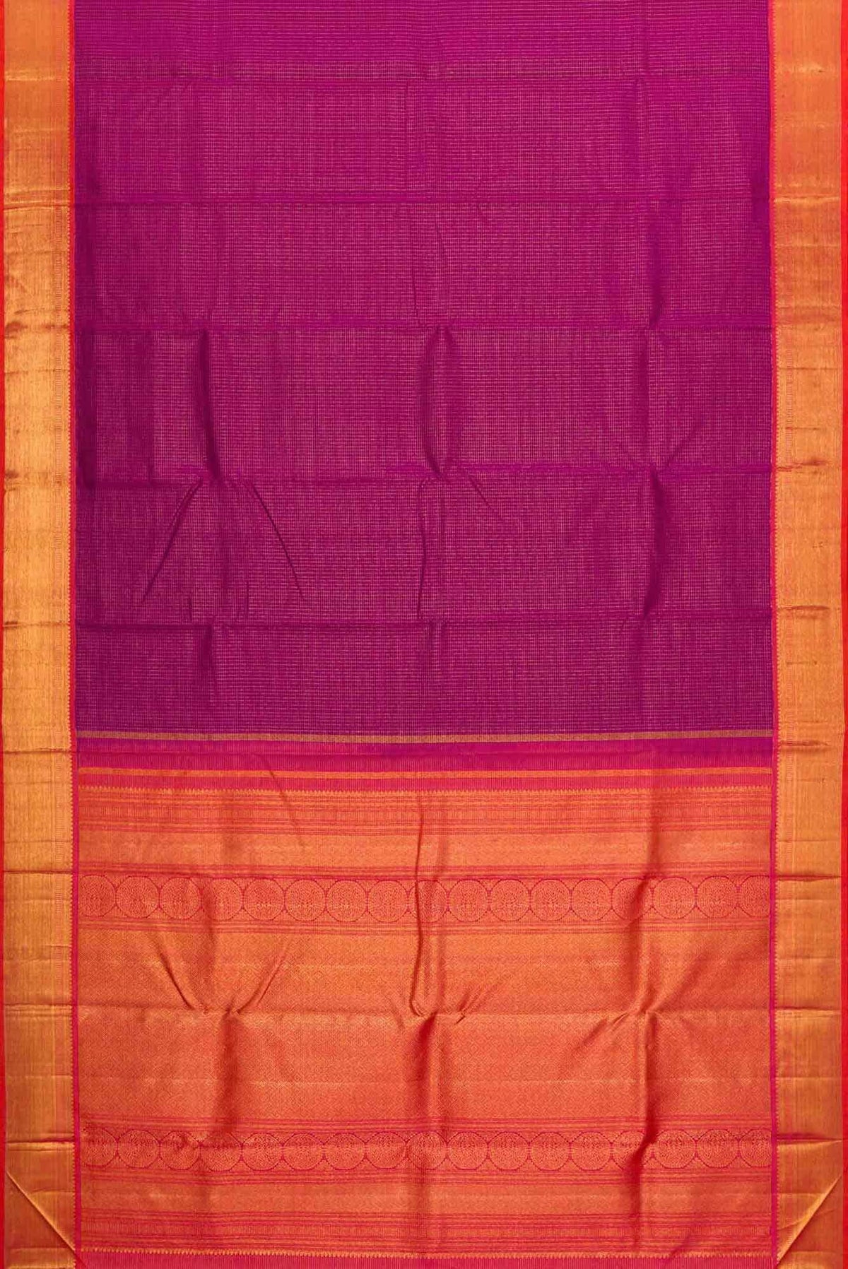 Magenta Dual Tone Kanjivaram Silk Saree