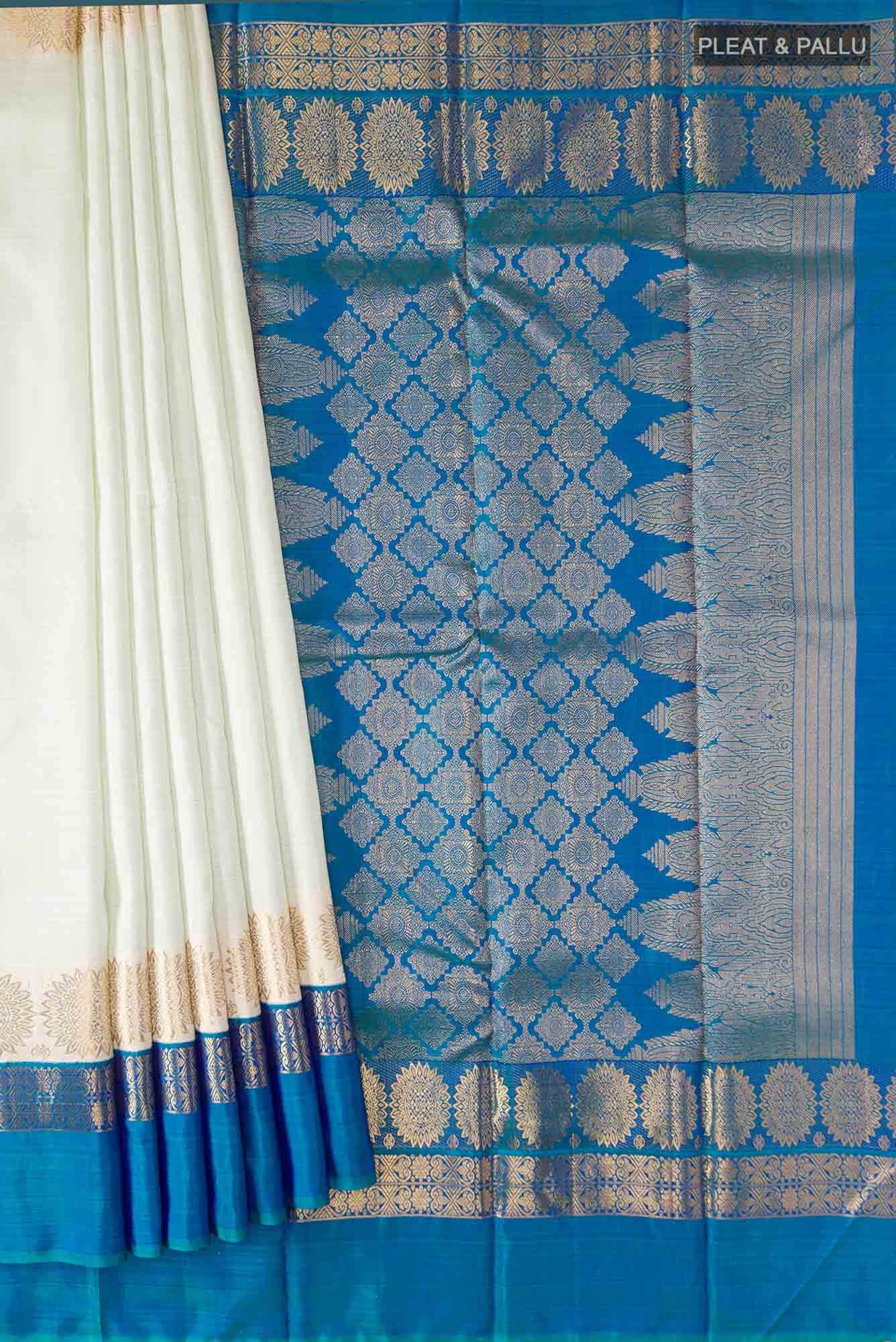 Light Blue Kanchipuram Silk Saree