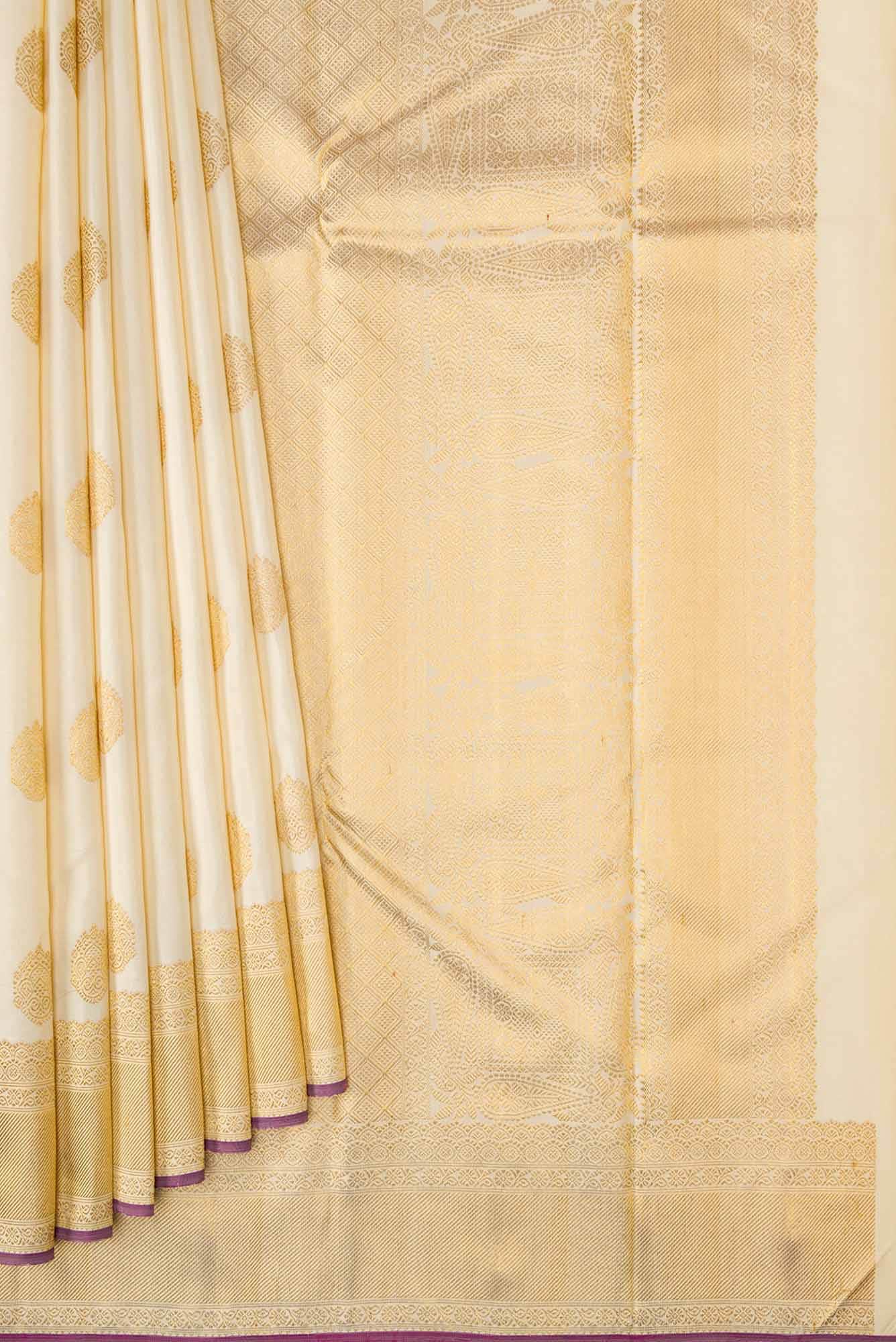 Pure Silk Pure Zari Sandal Dual Tone Kanchipuram Saree