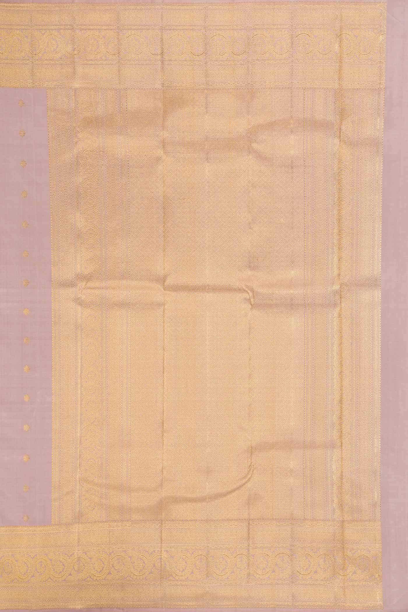 Pure Silk Pure Zari Rose Gold Kanchipuram Saree