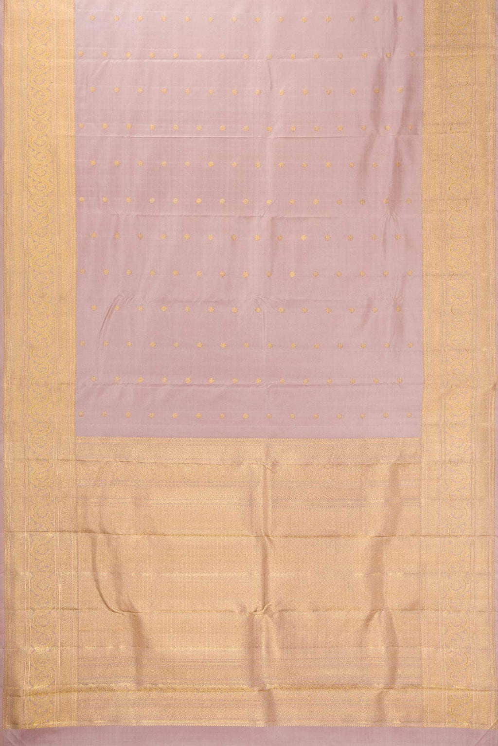Pure Silk Pure Zari Rose Gold Kanchipuram Saree
