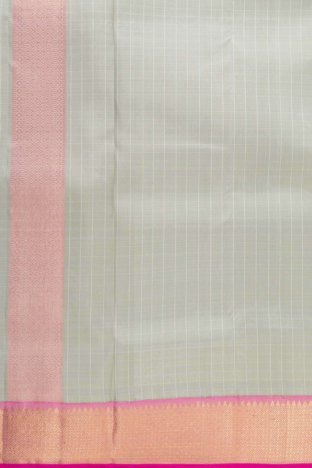 Pista Green Silk Dhoti With Angavastram (8X4) Muzham