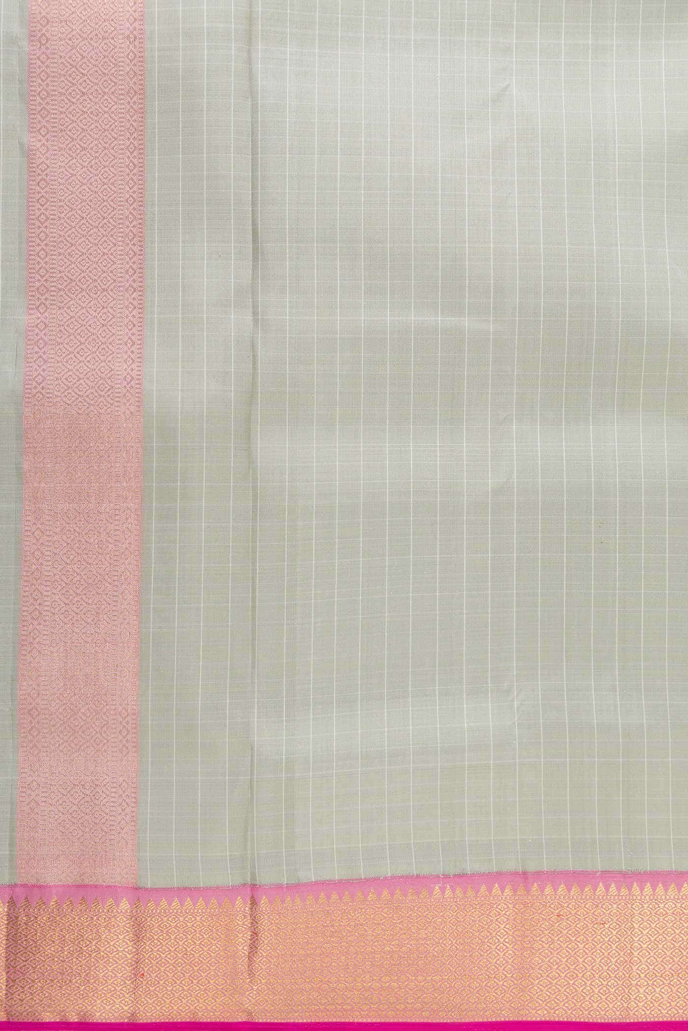 Pista Green Silk Dhoti With Angavastram (8X4) Muzham
