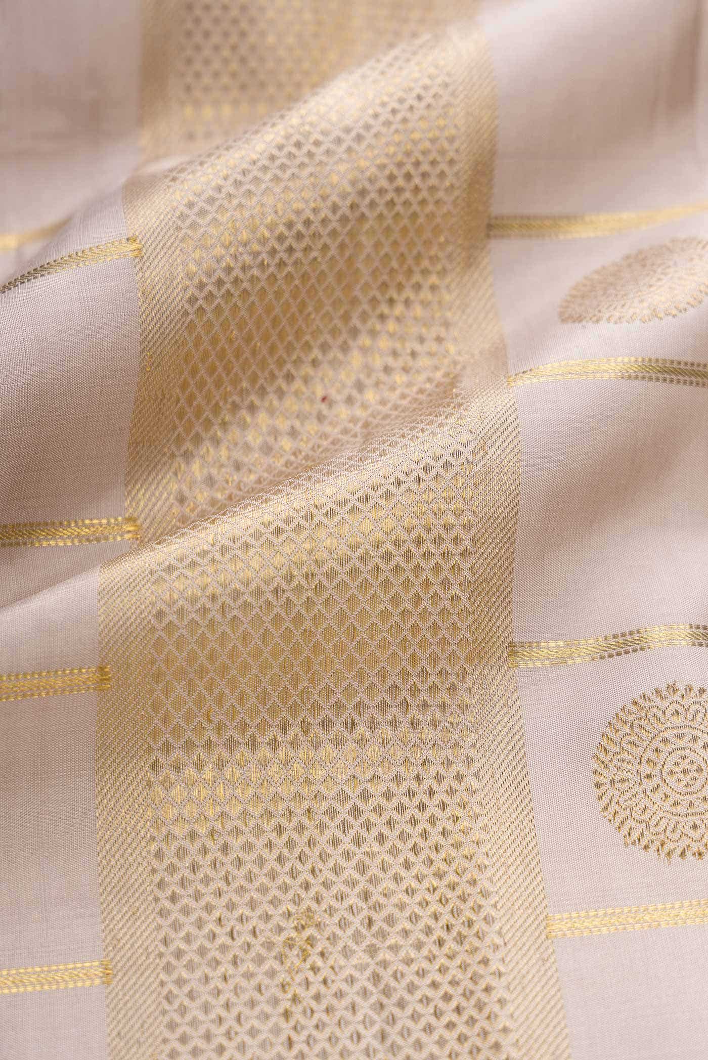 Brown Silk Dhoti With Angavastram (8X4) Muzham