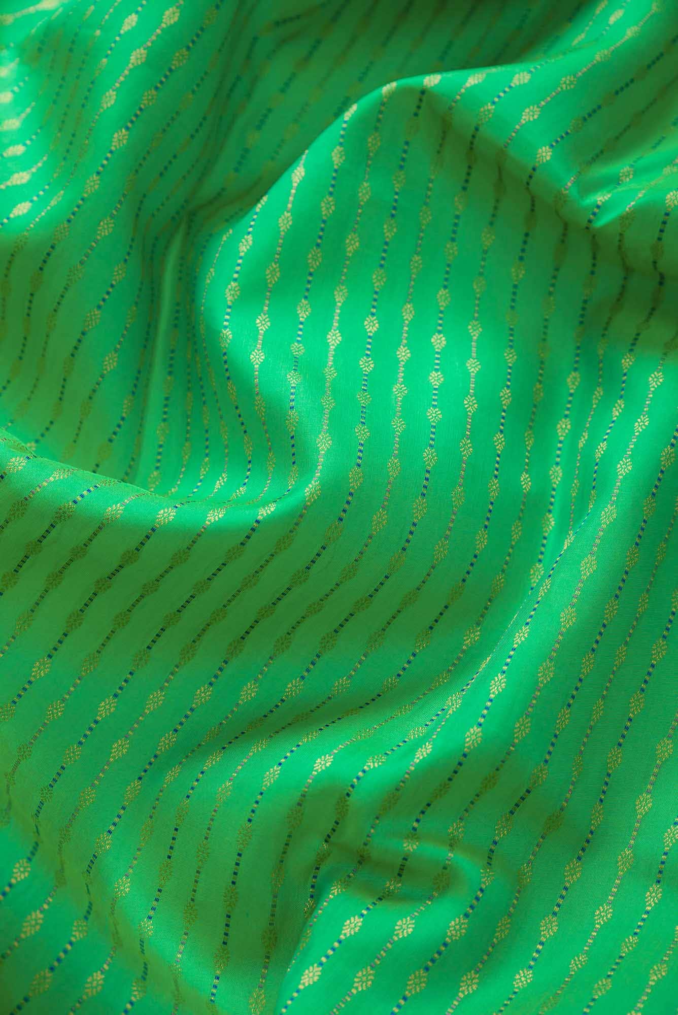 Sea Green Dual Tone Kanchipuram Silk Saree