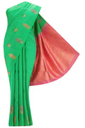 Sea Green Dual Tone Kanjivaram Silk Saree