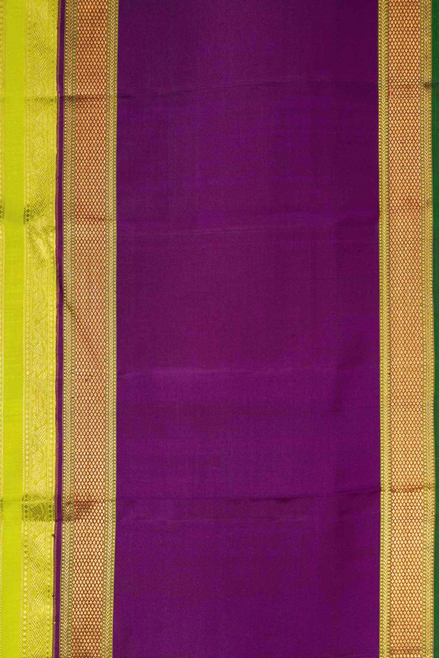 Parrot Green Kanchipuram Silk Saree