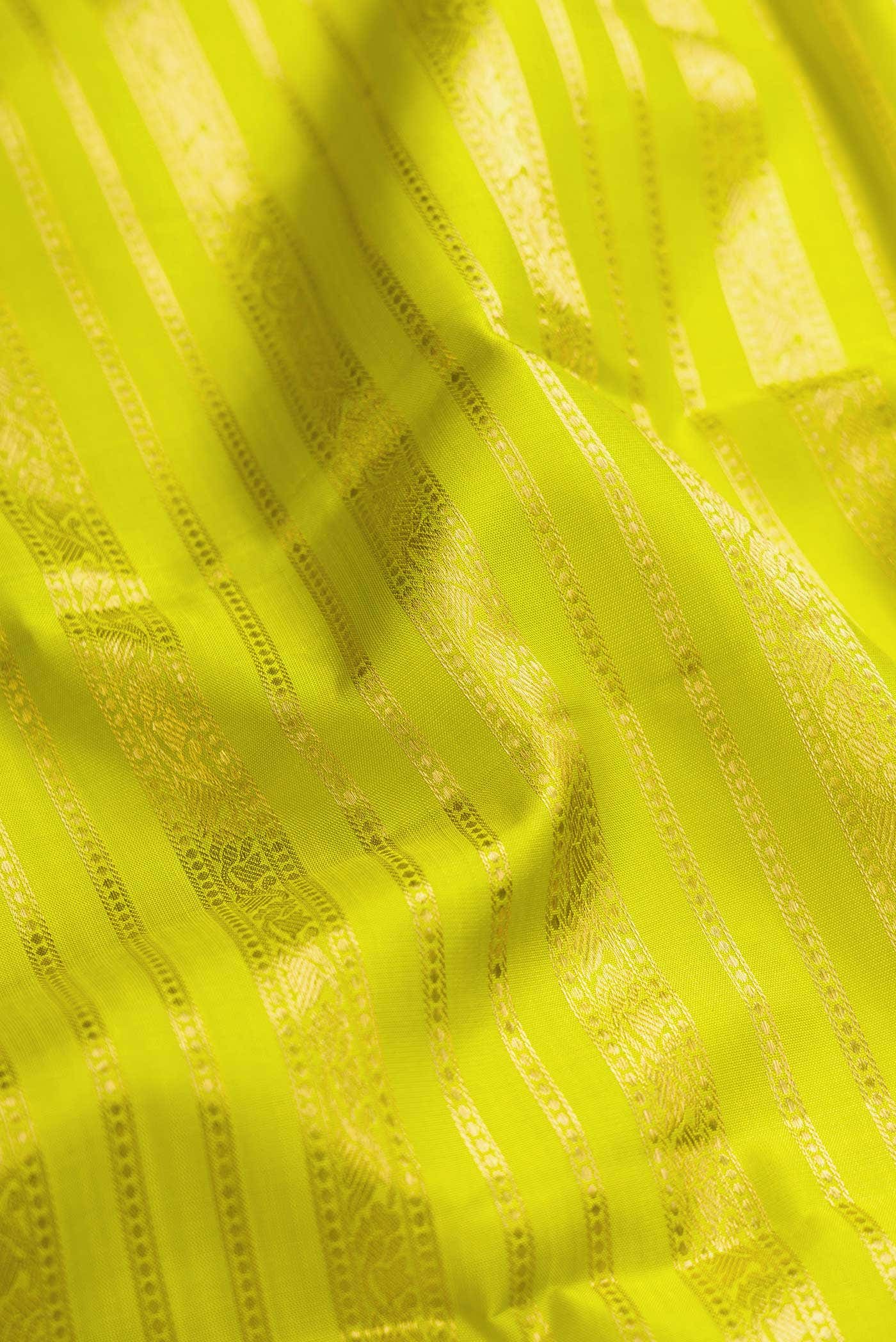 Parrot Green Kanchipuram Silk Saree