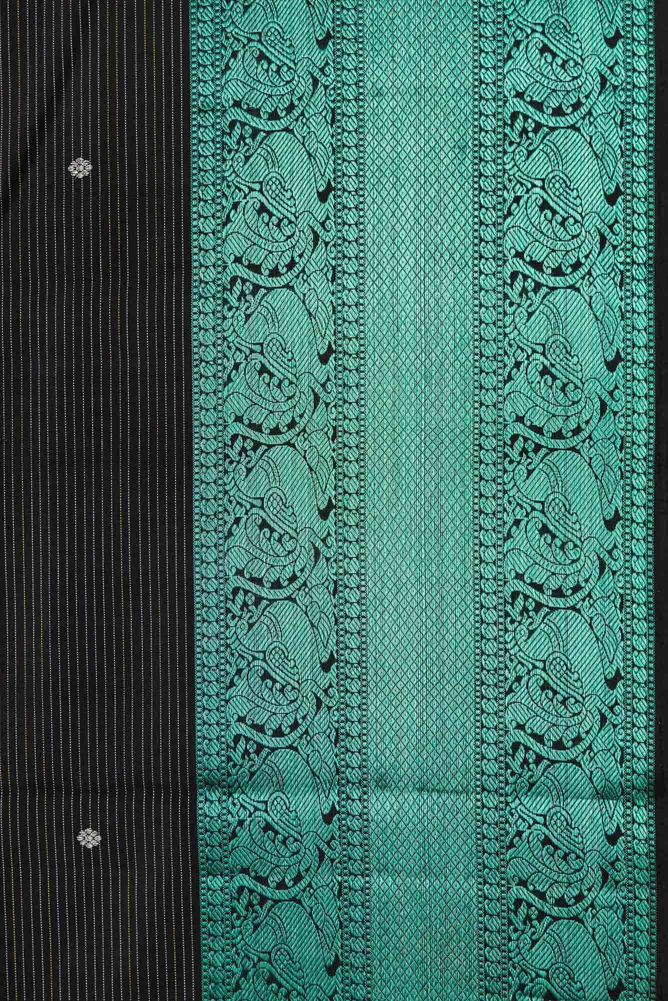 Black Dual Tone Kanchipuram Silk Saree