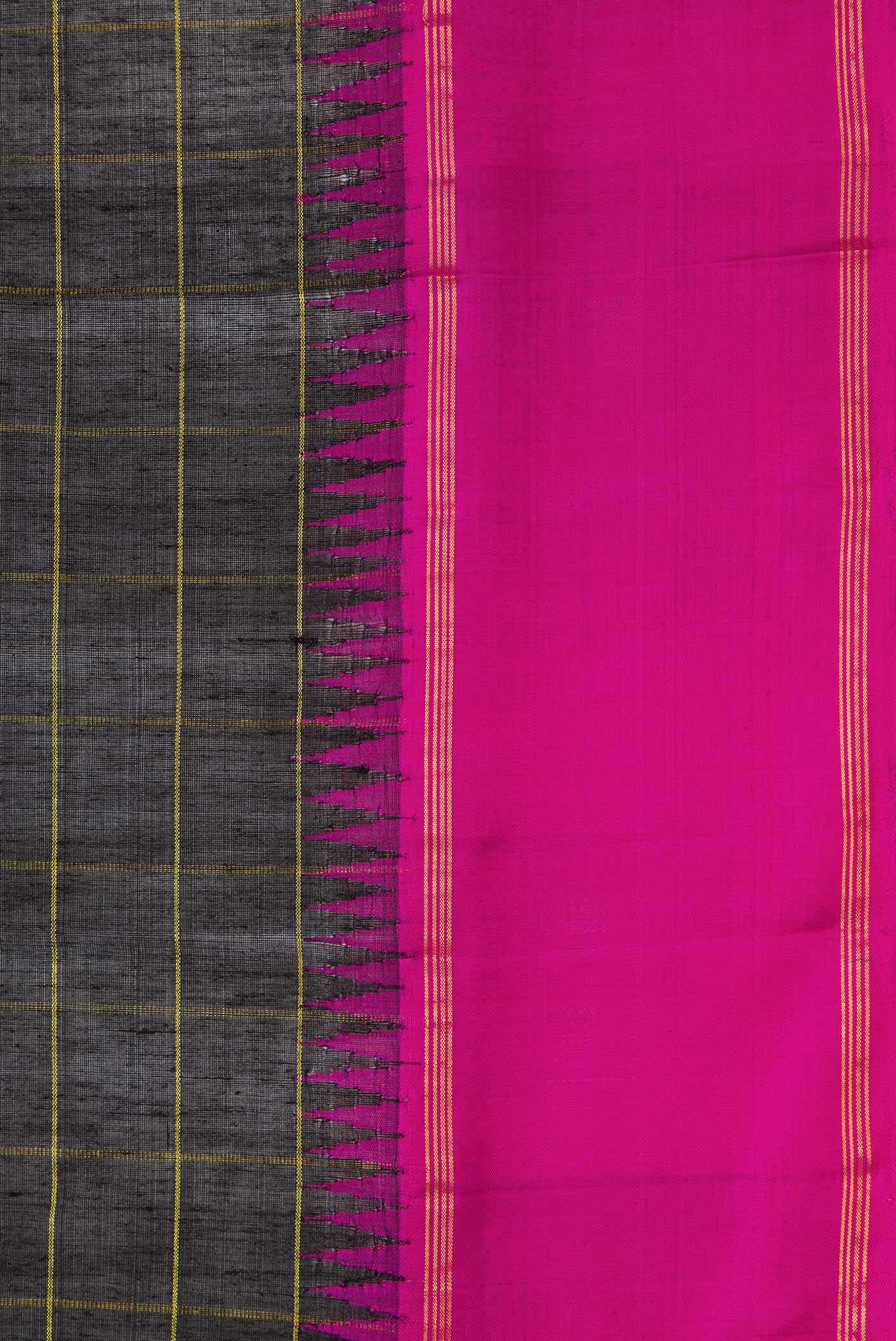 Black Linen Saree