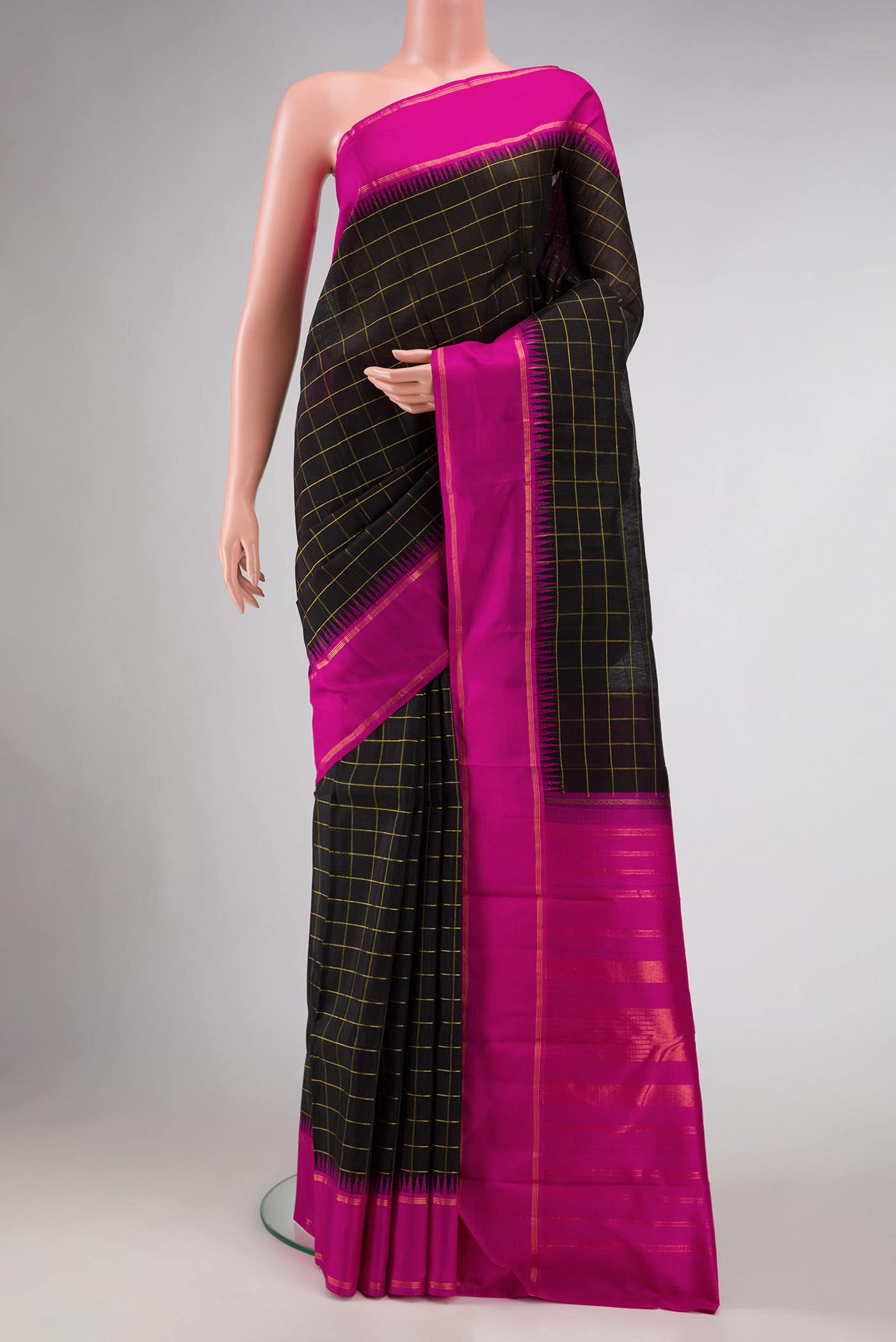 Black Linen Saree