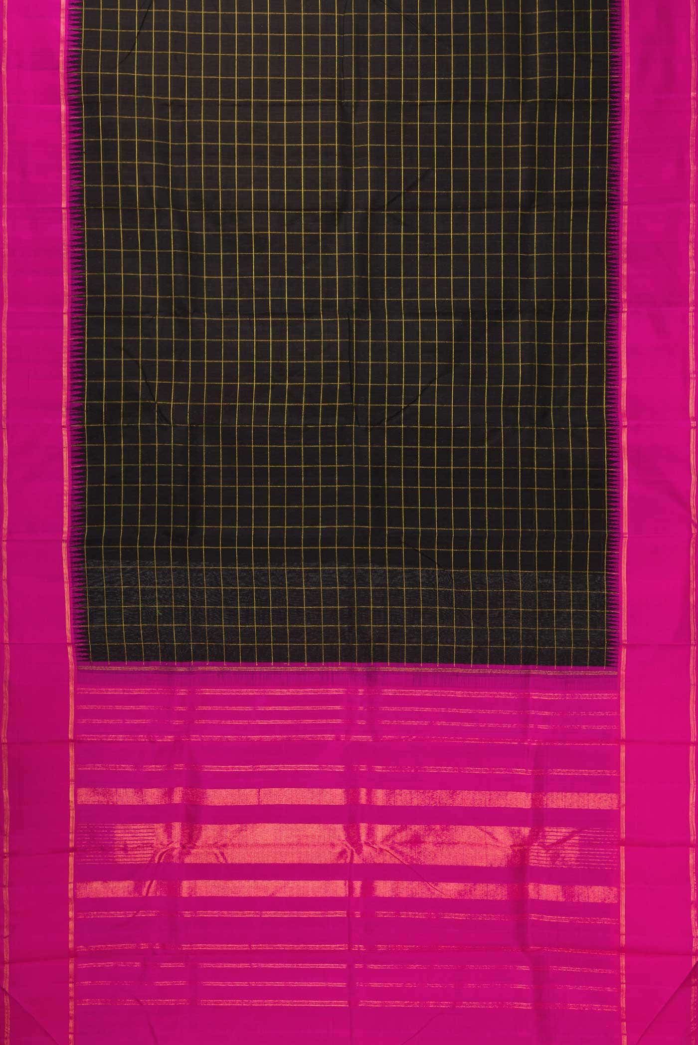 Black Linen Saree
