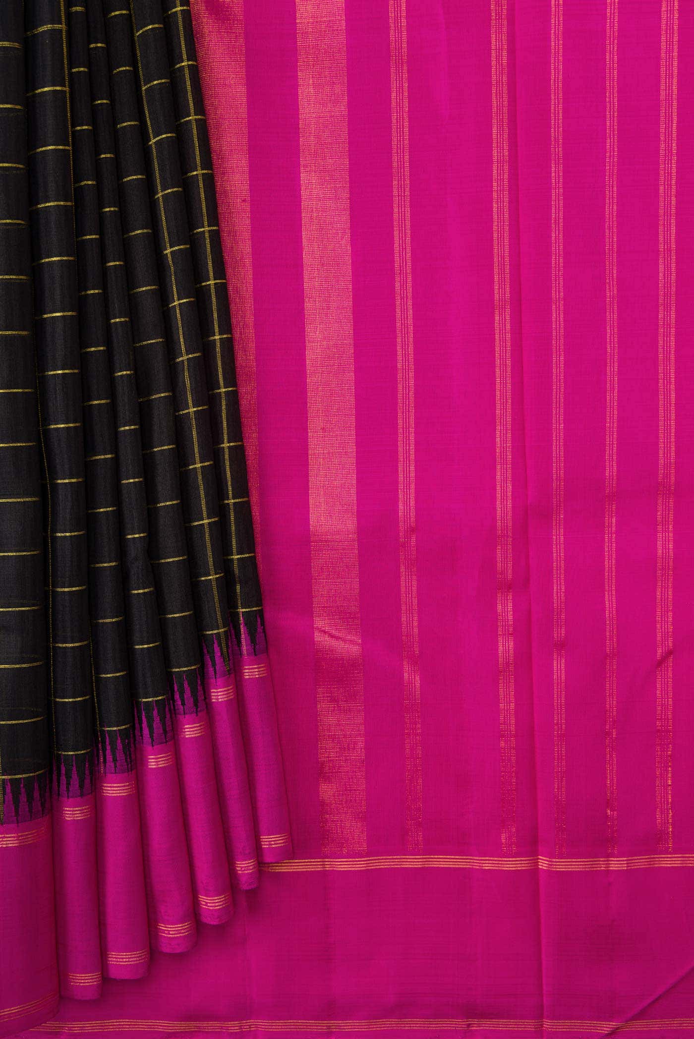 Black Linen Saree