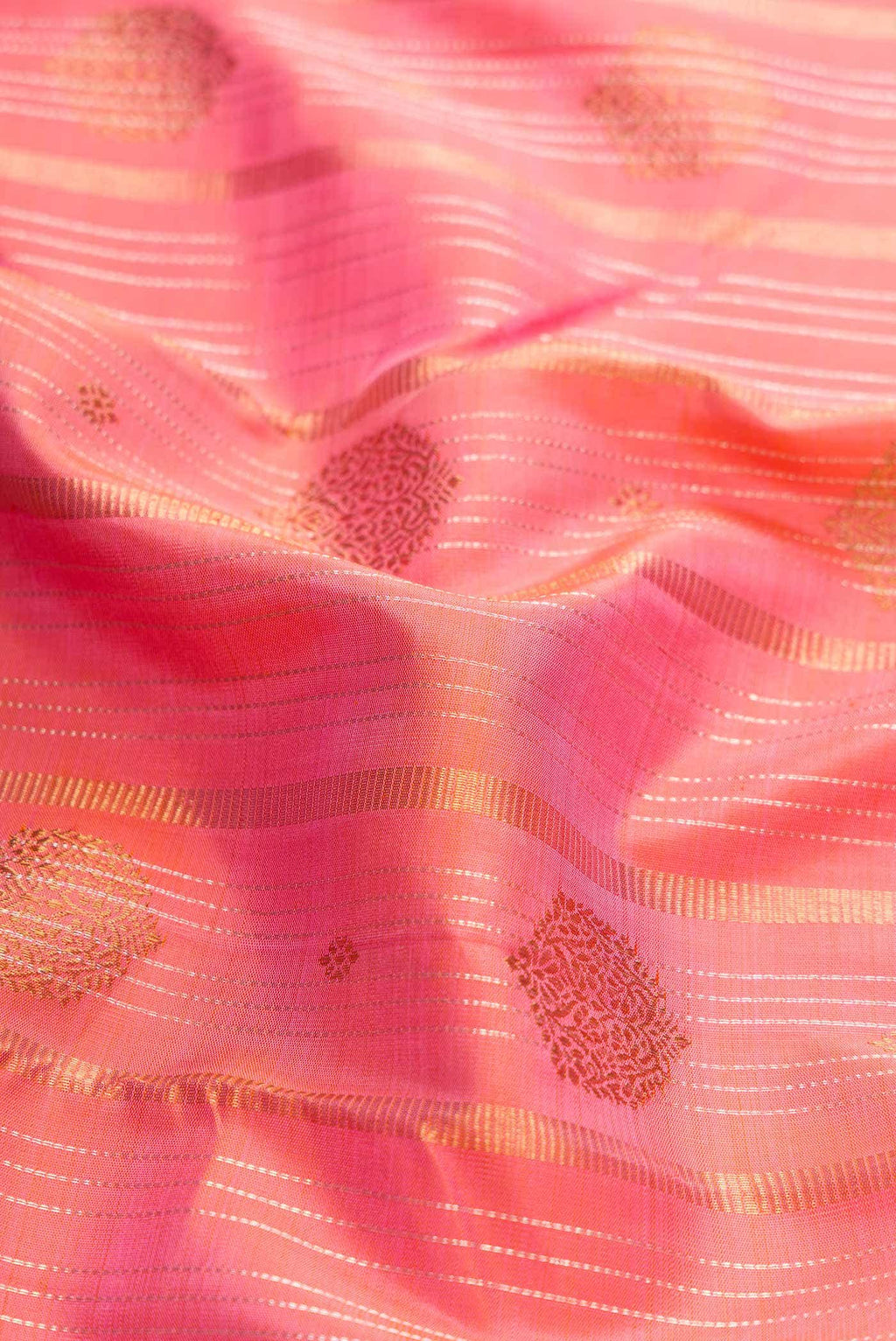 Pure Silk Pure Zari Pink Kanchipuram Saree