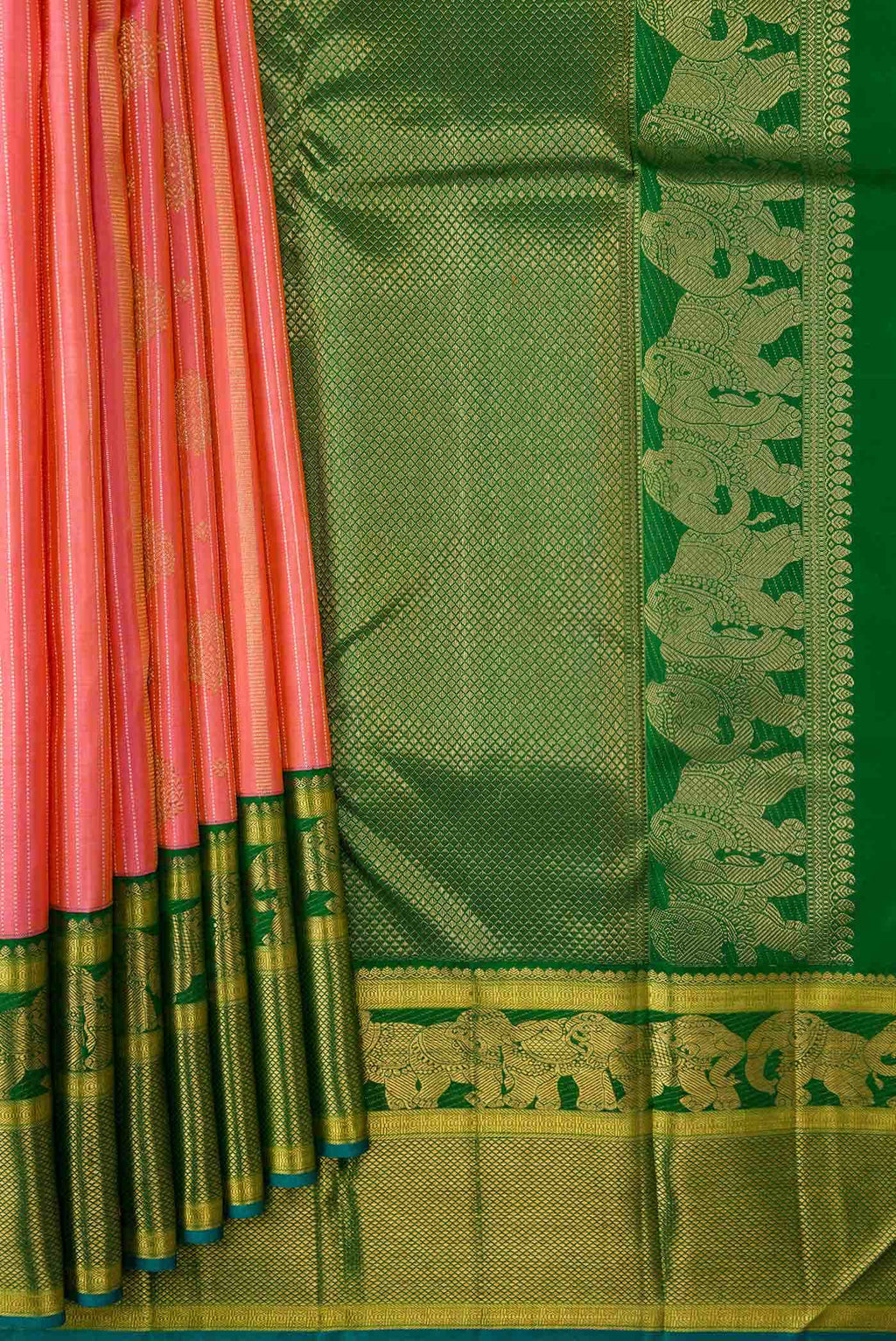 Pure Silk Pure Zari Pink Kanchipuram Saree