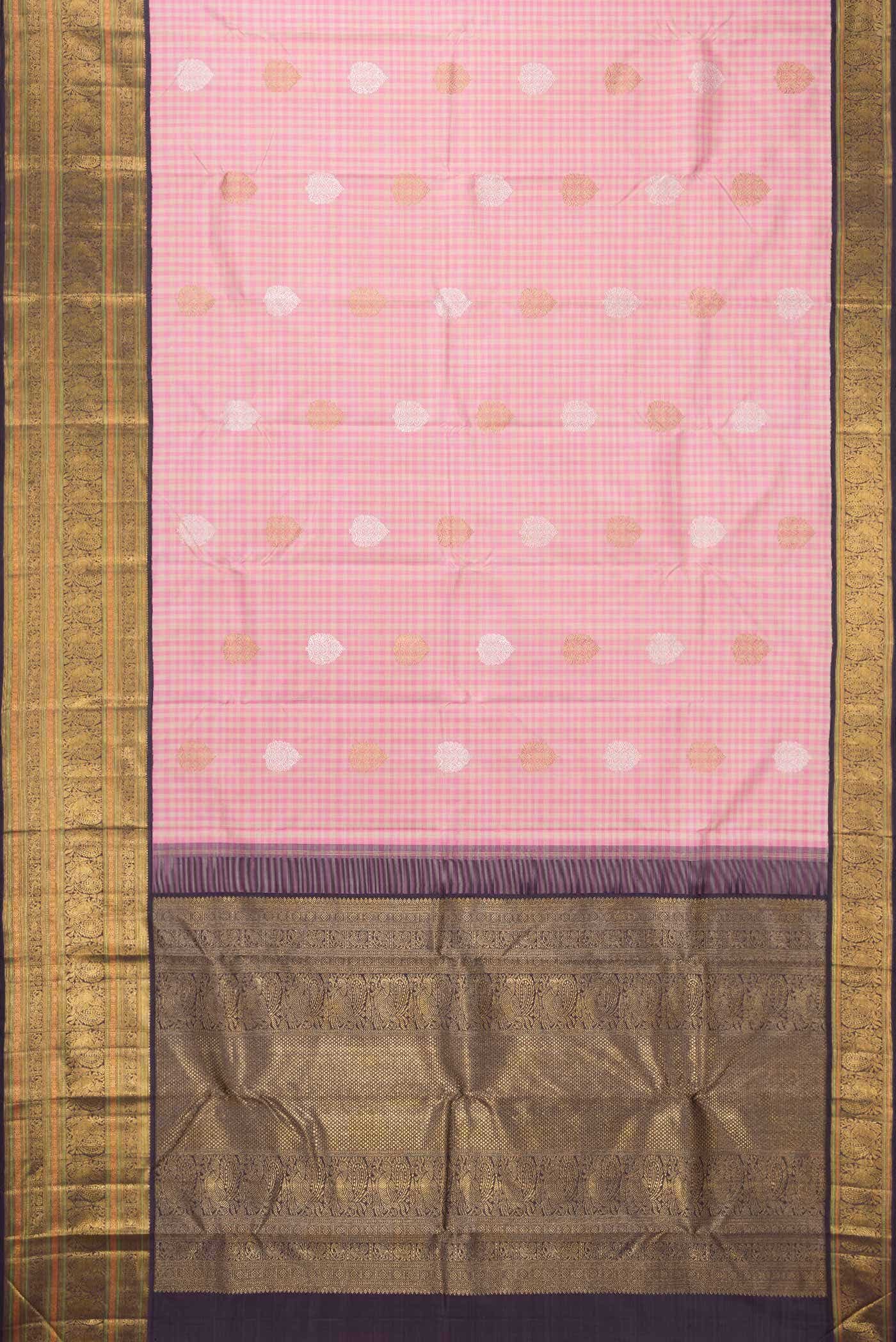 Pure Silk Pure Zari Multi Kanchipuram Saree