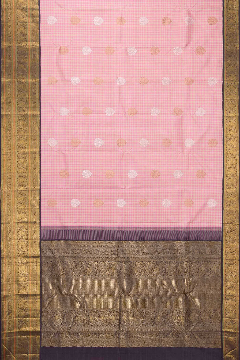 Pure Silk Pure Zari Multi Kanchipuram Saree
