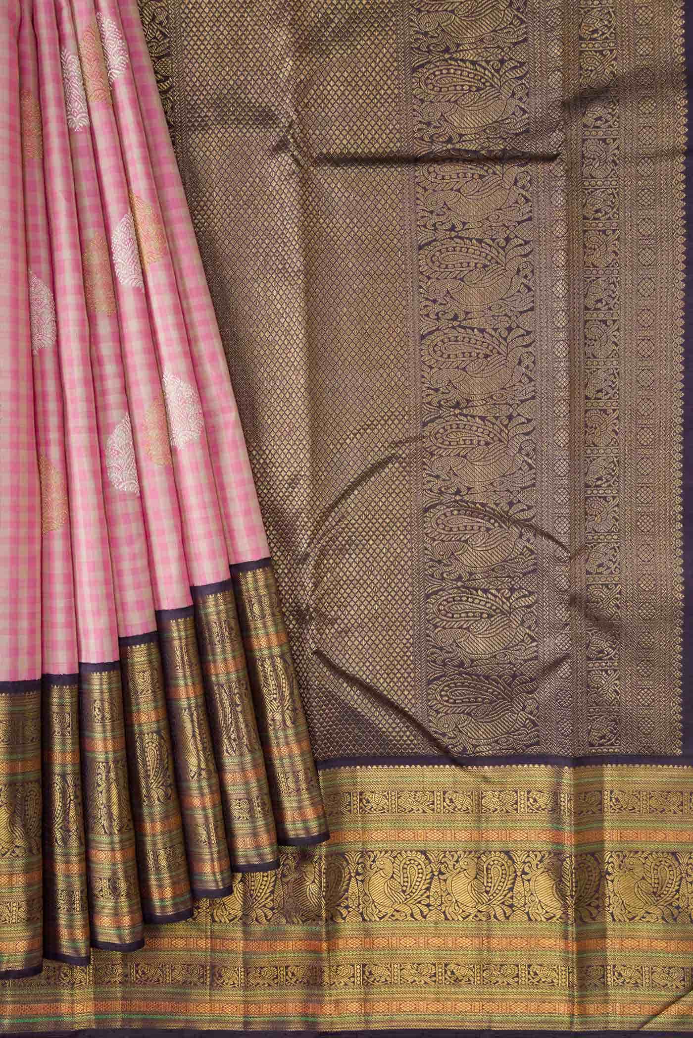 Pure Silk Pure Zari Multi Kanchipuram Saree